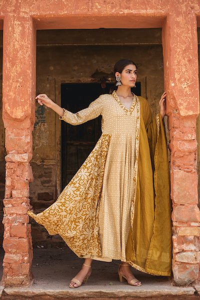 Farida Yellow Set Gulabo Jaipur