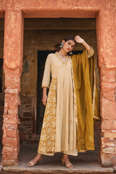 Farida Yellow Set Gulabo Jaipur