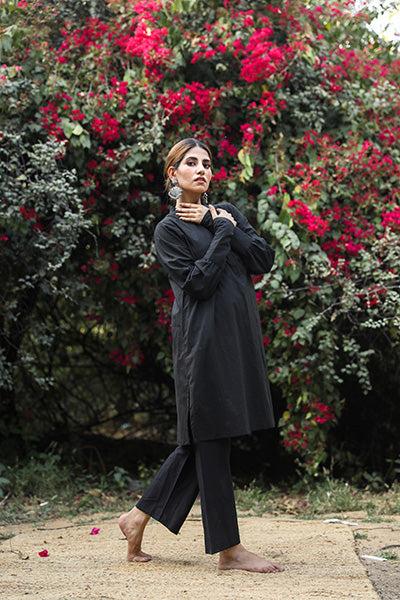 GITA BLACK KURTA SET Gulabo Jaipur