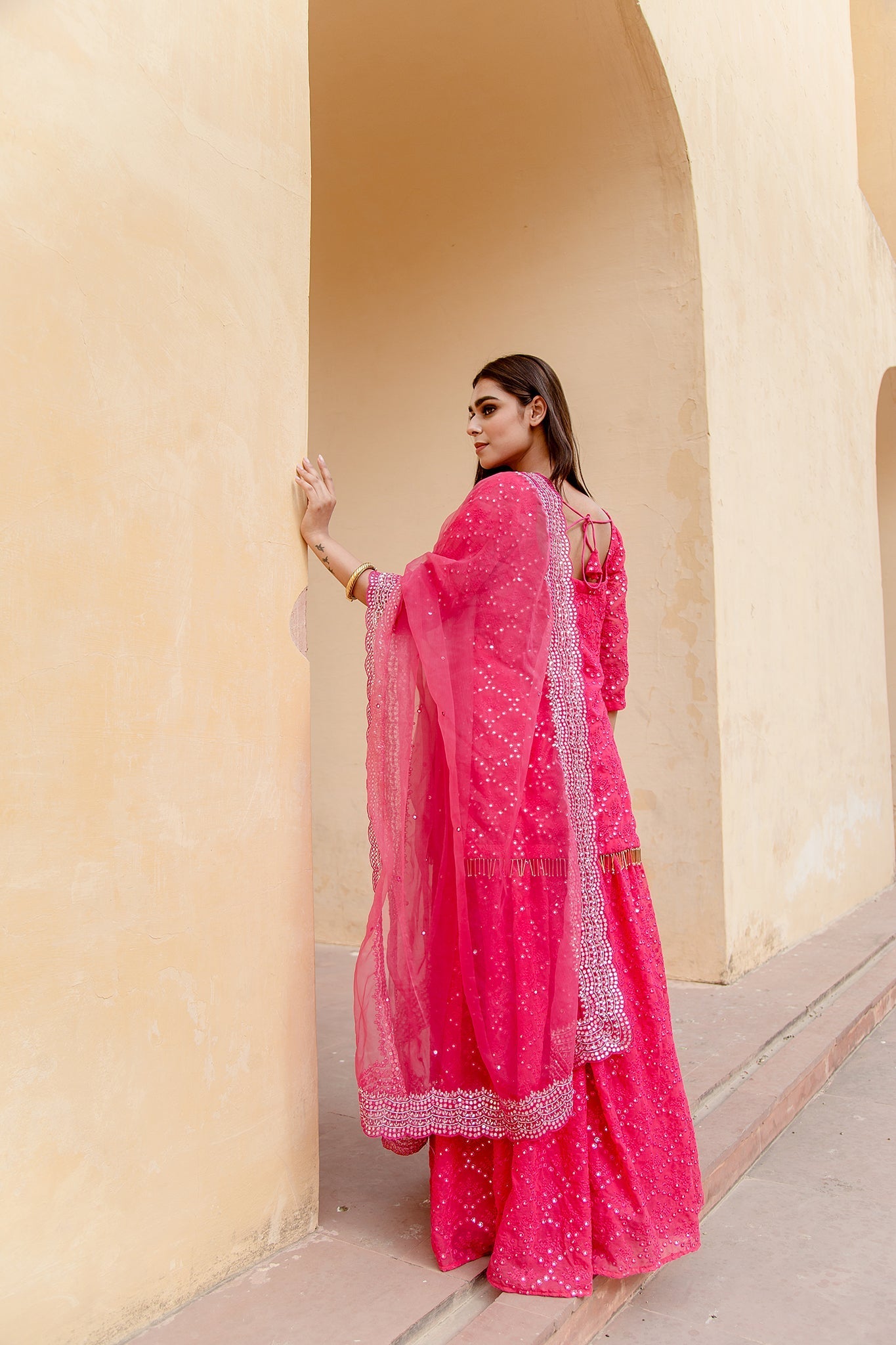 GLORY Pink Sharara Set Gulabo Jaipur