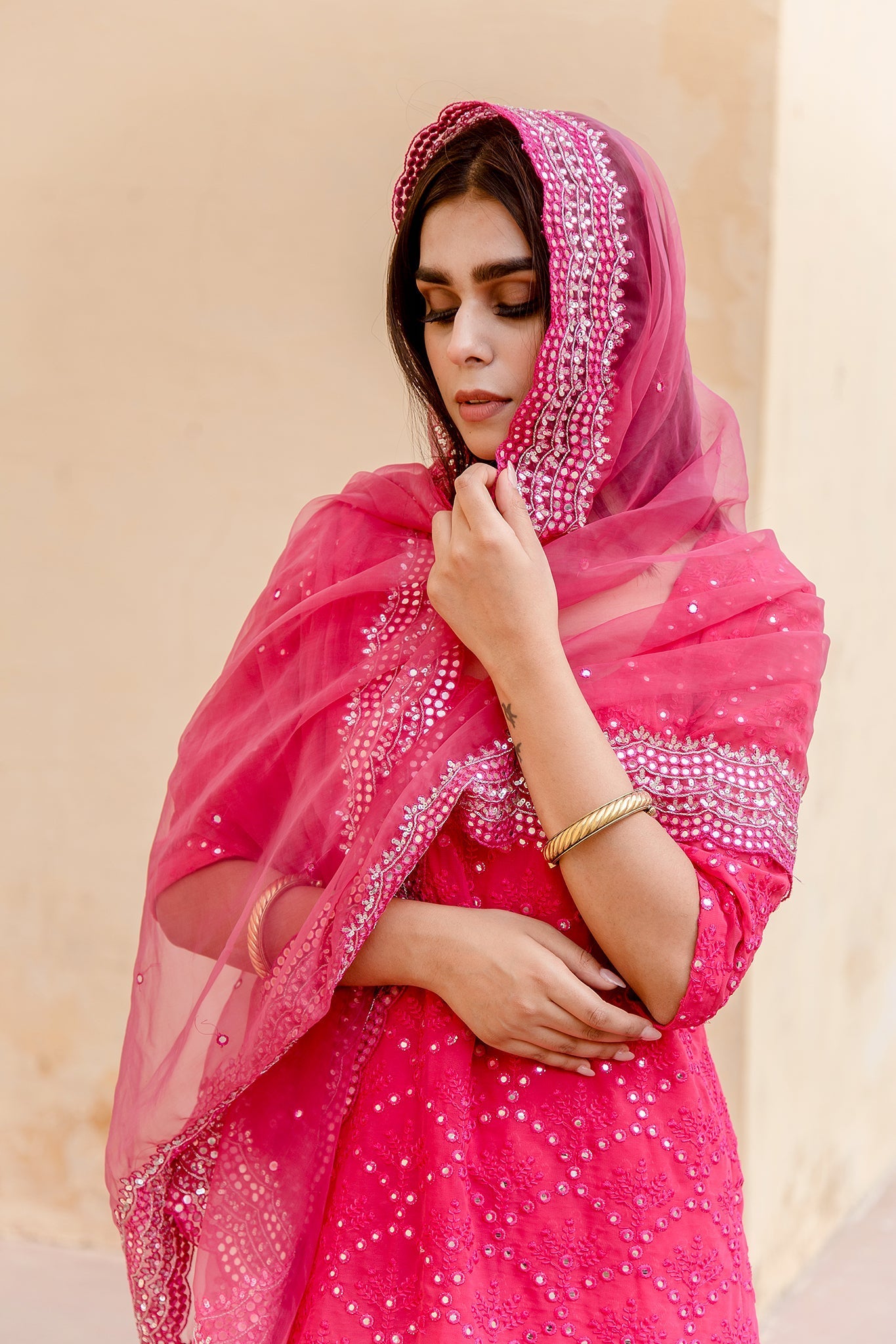 GLORY Pink Sharara Set Gulabo Jaipur