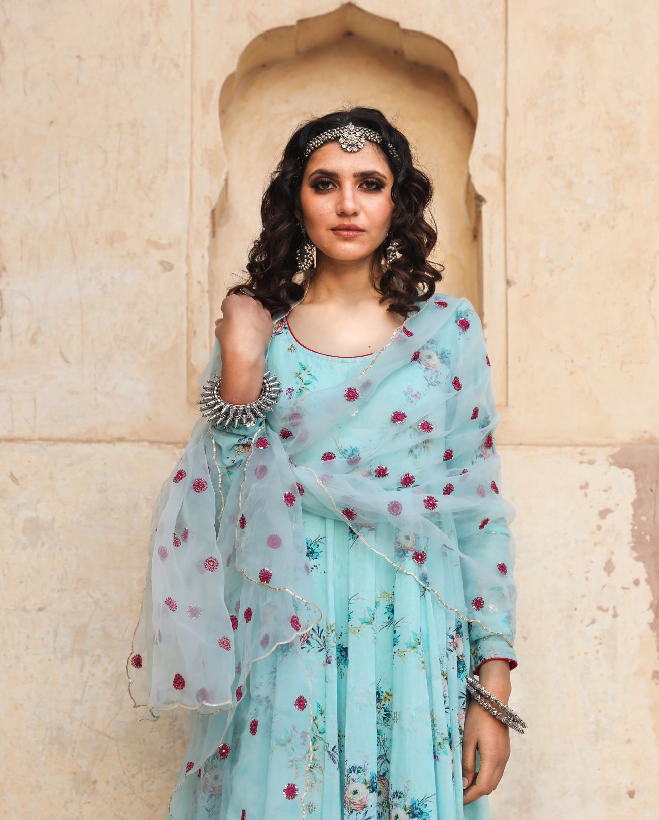 GUL BLUE ANARKALI SET Gulabo Jaipur