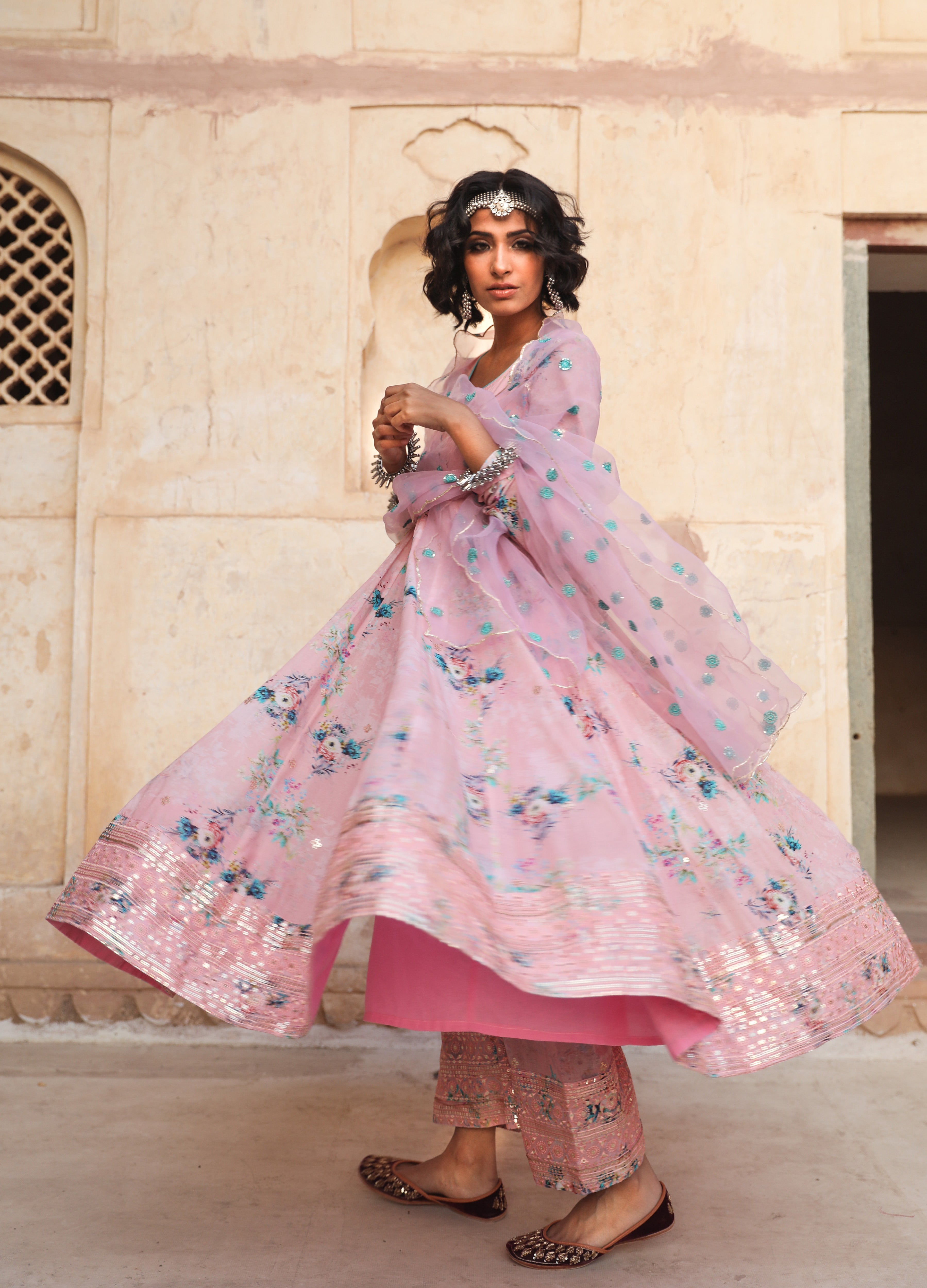 GUL PINK ANARKALI SET Gulabo Jaipur