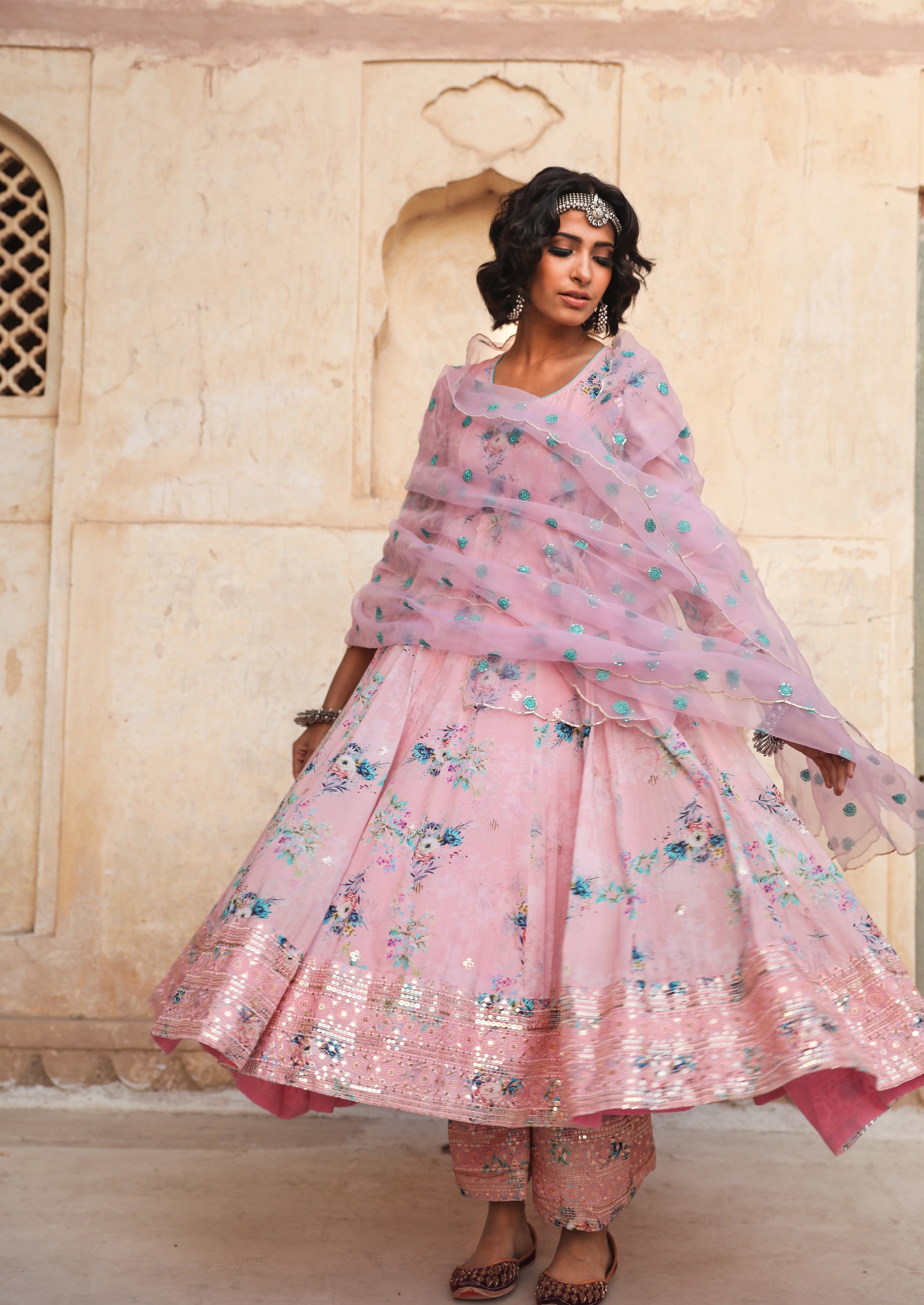 GUL PINK ANARKALI SET Gulabo Jaipur