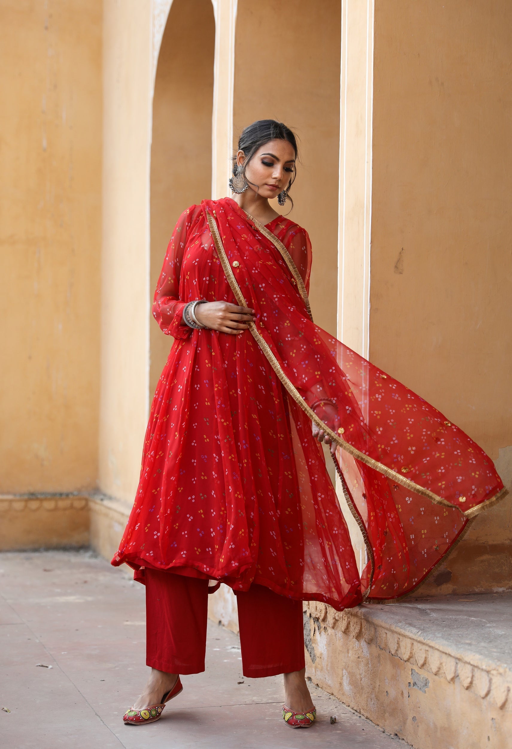 Gomti Red Set Gulabo Jaipur