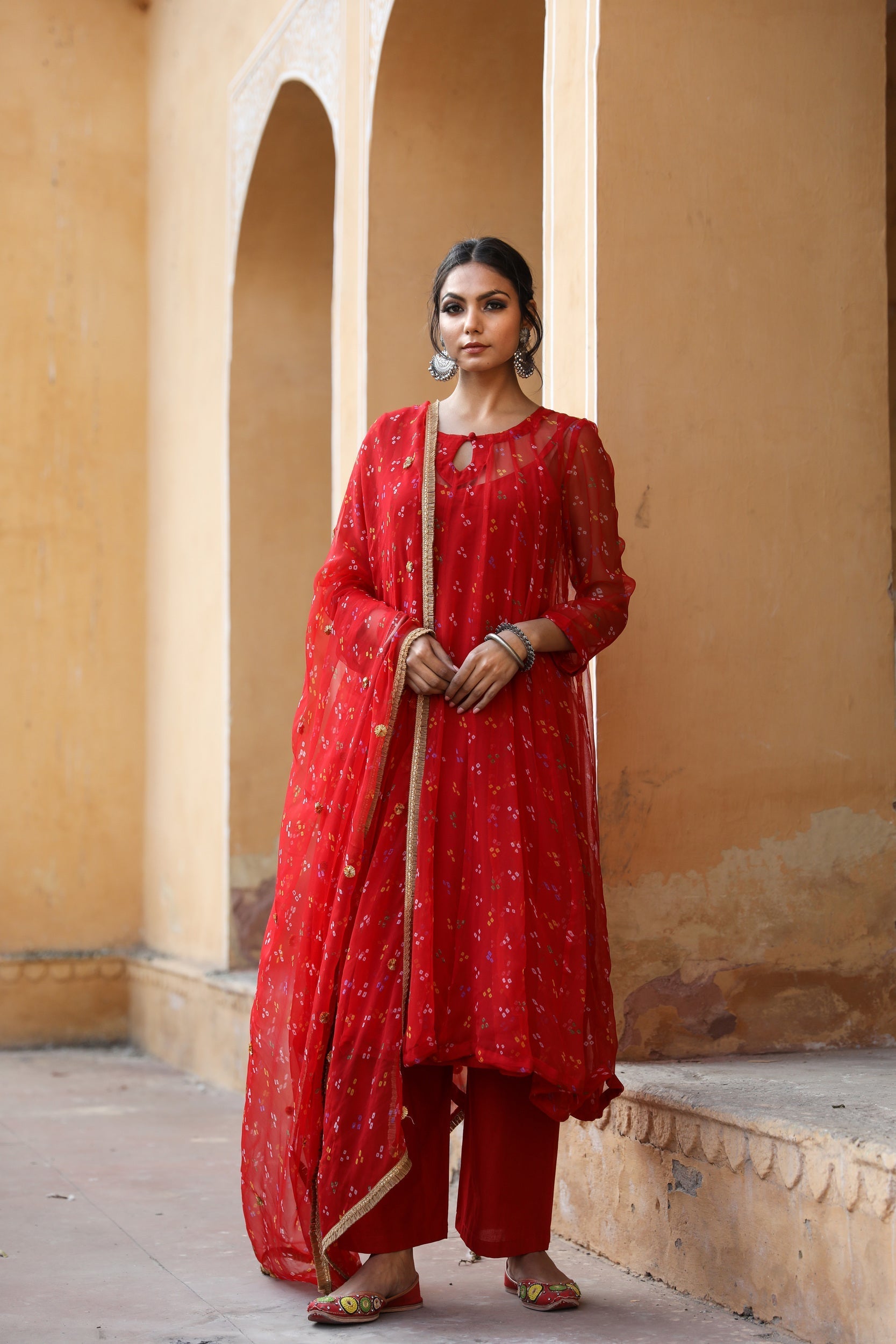 Gomti Red Set Gulabo Jaipur