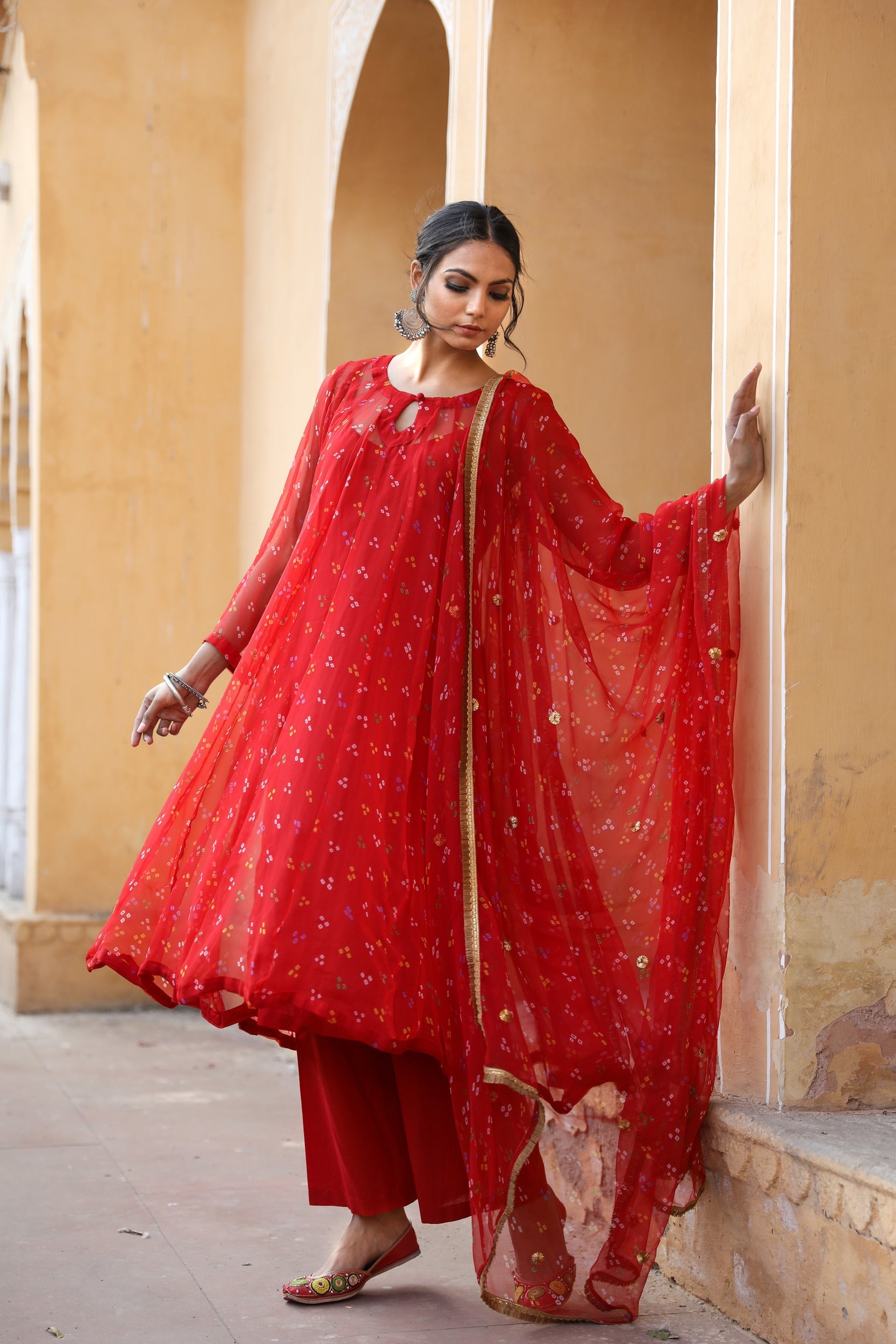 Gomti Red Set Gulabo Jaipur