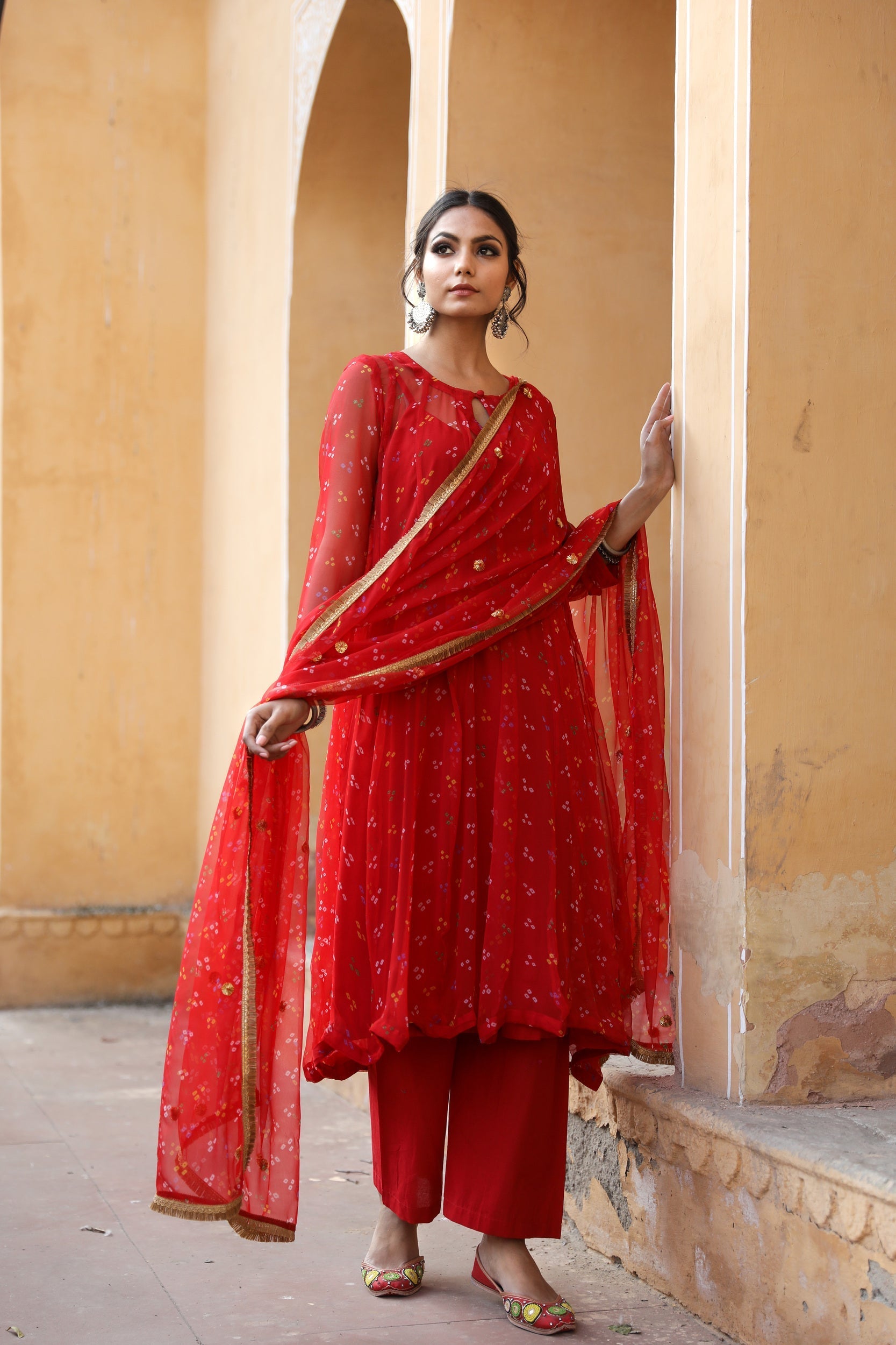 Gomti Red Set Gulabo Jaipur