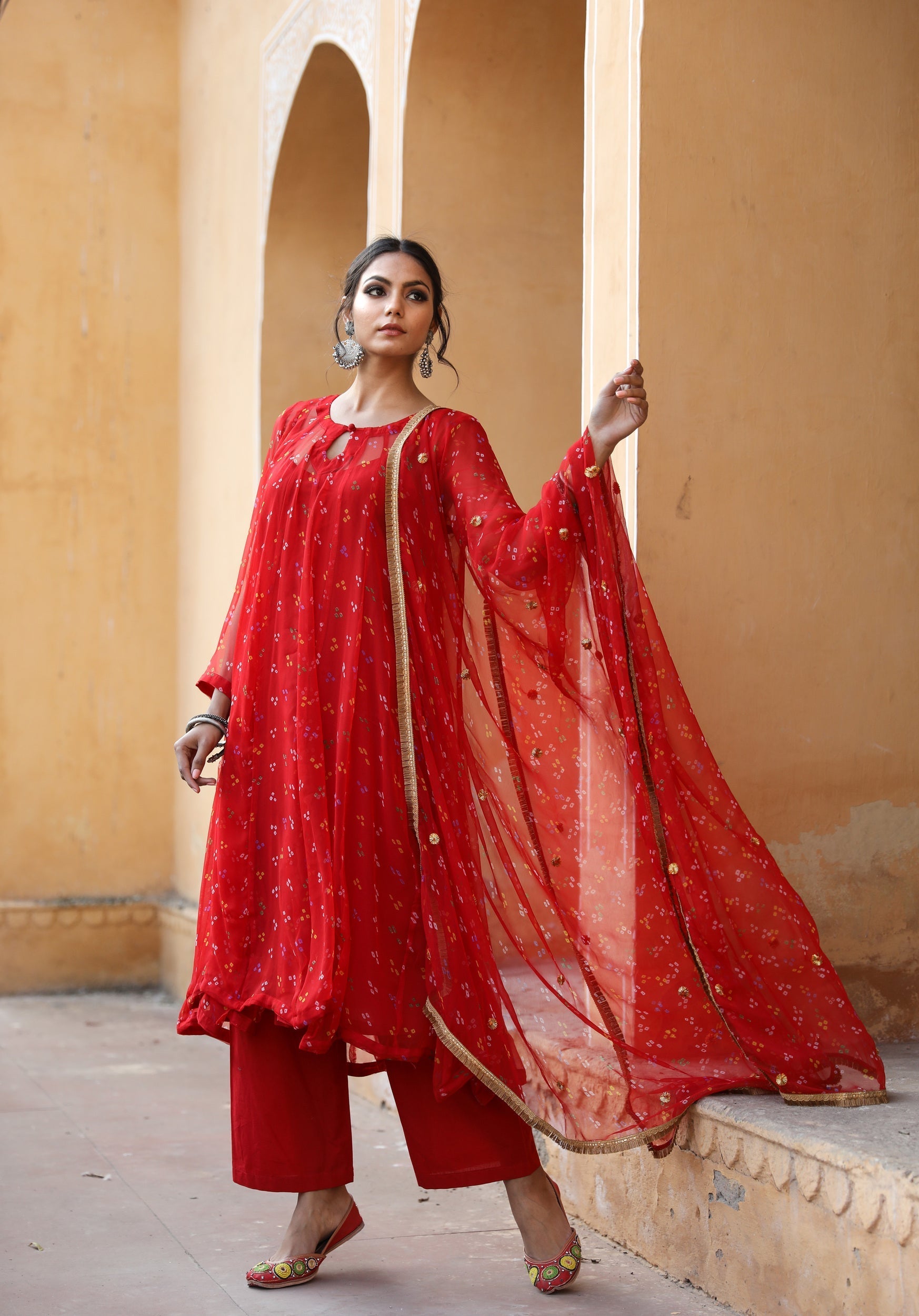 Gomti Red Set Gulabo Jaipur