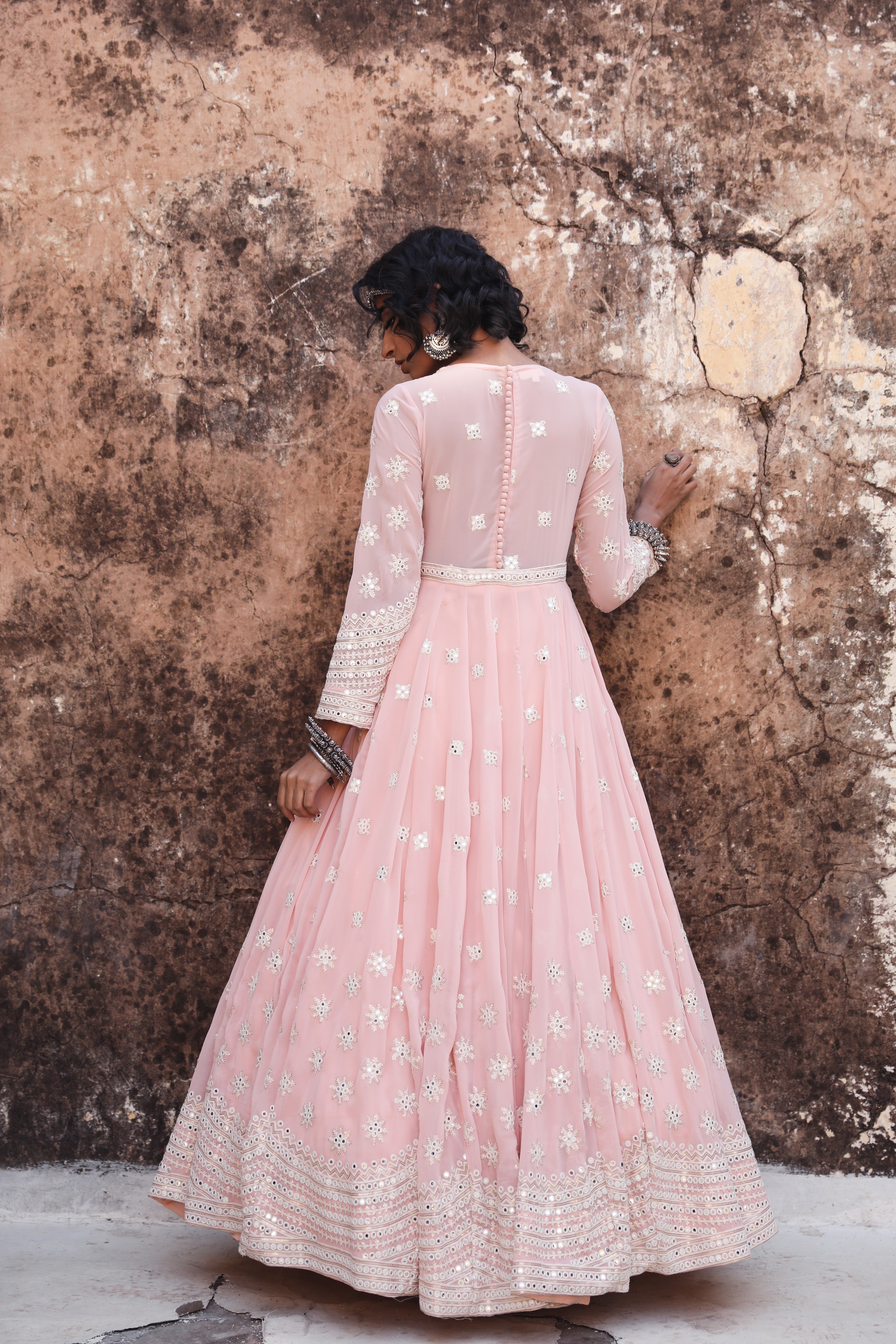 HASEEN PEACH GOWN Gulabo Jaipur