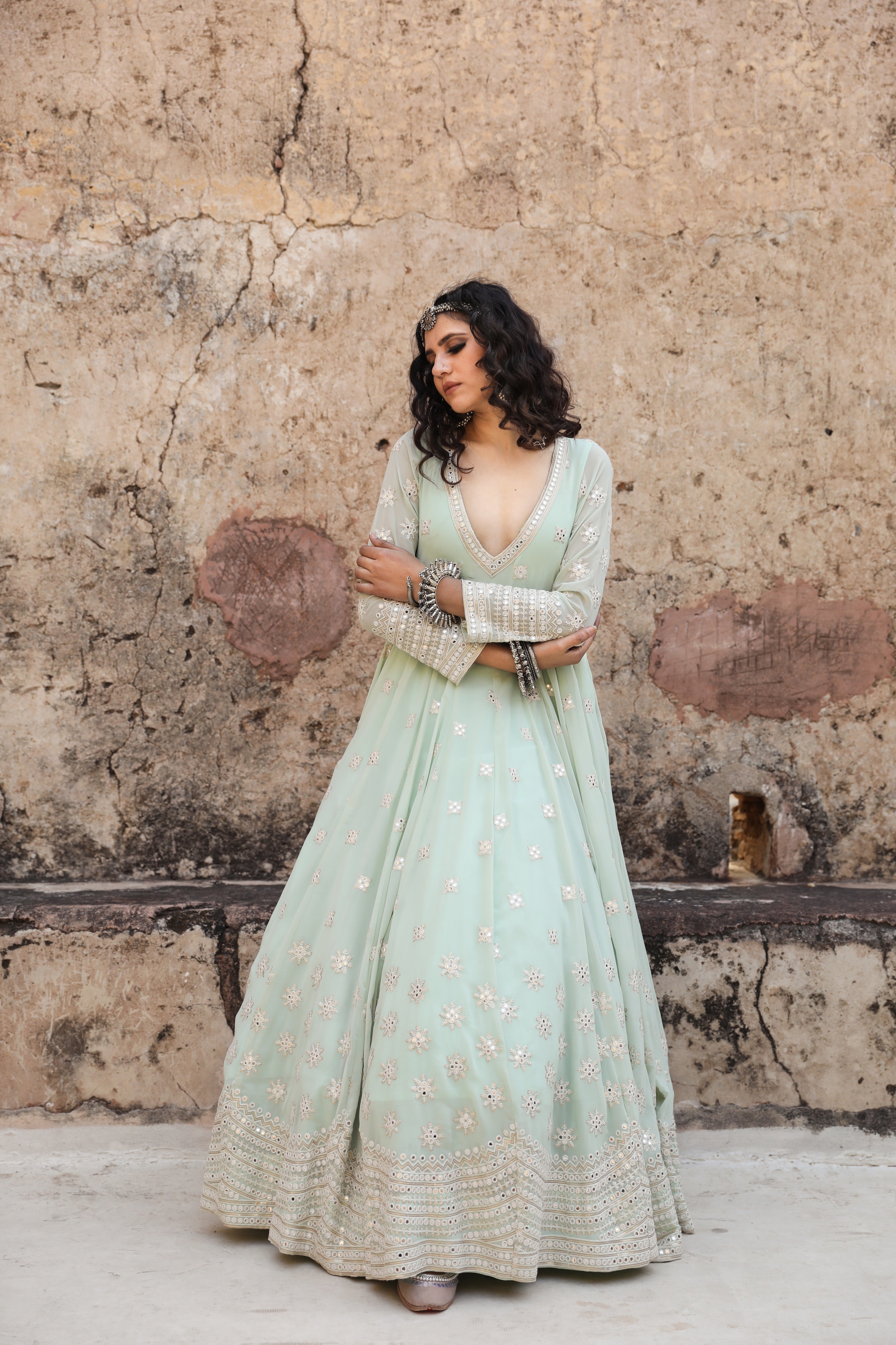 HASEEN SKY GOWN Gulabo Jaipur