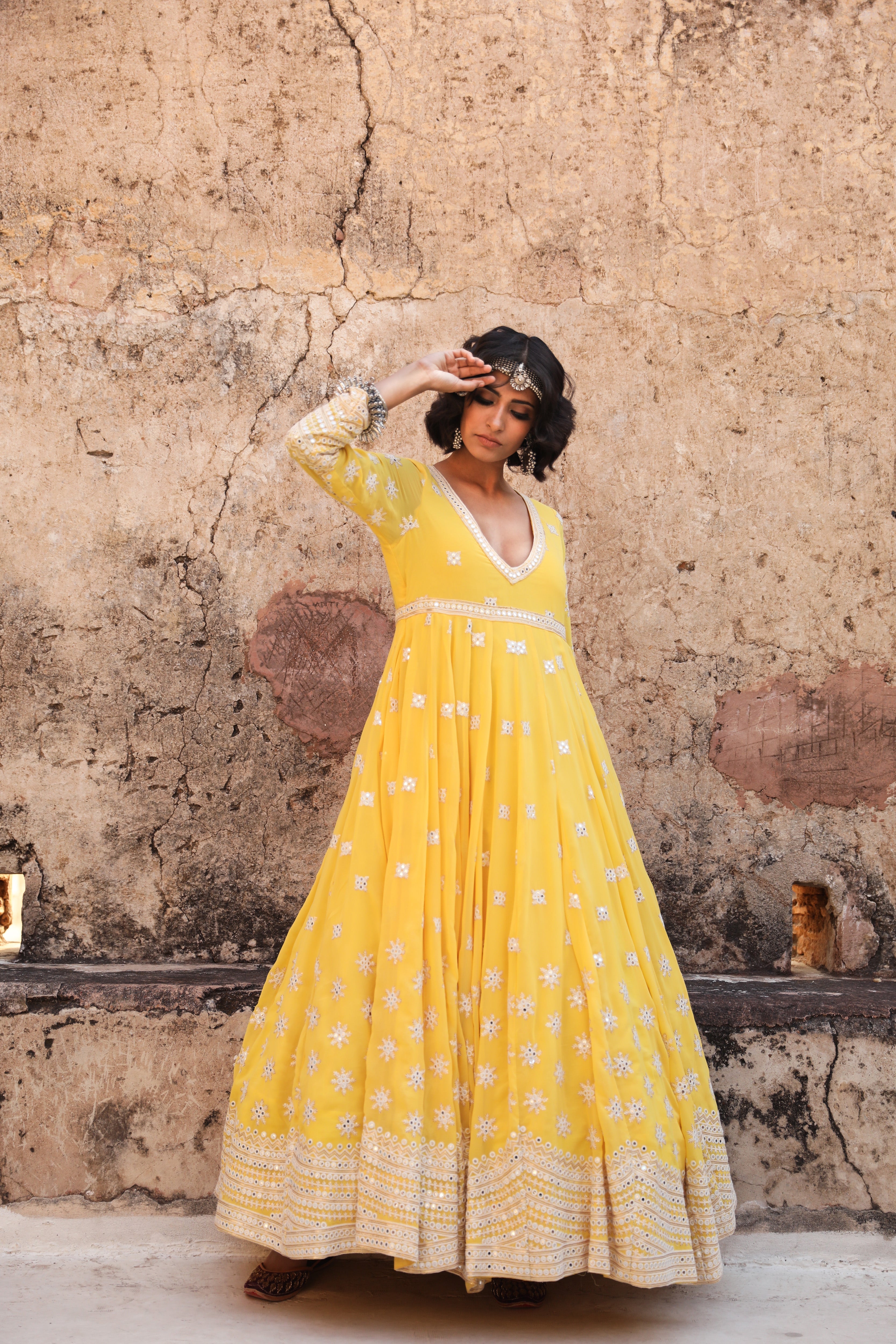 HASEEN YELLOW GOWN Gulabo Jaipur