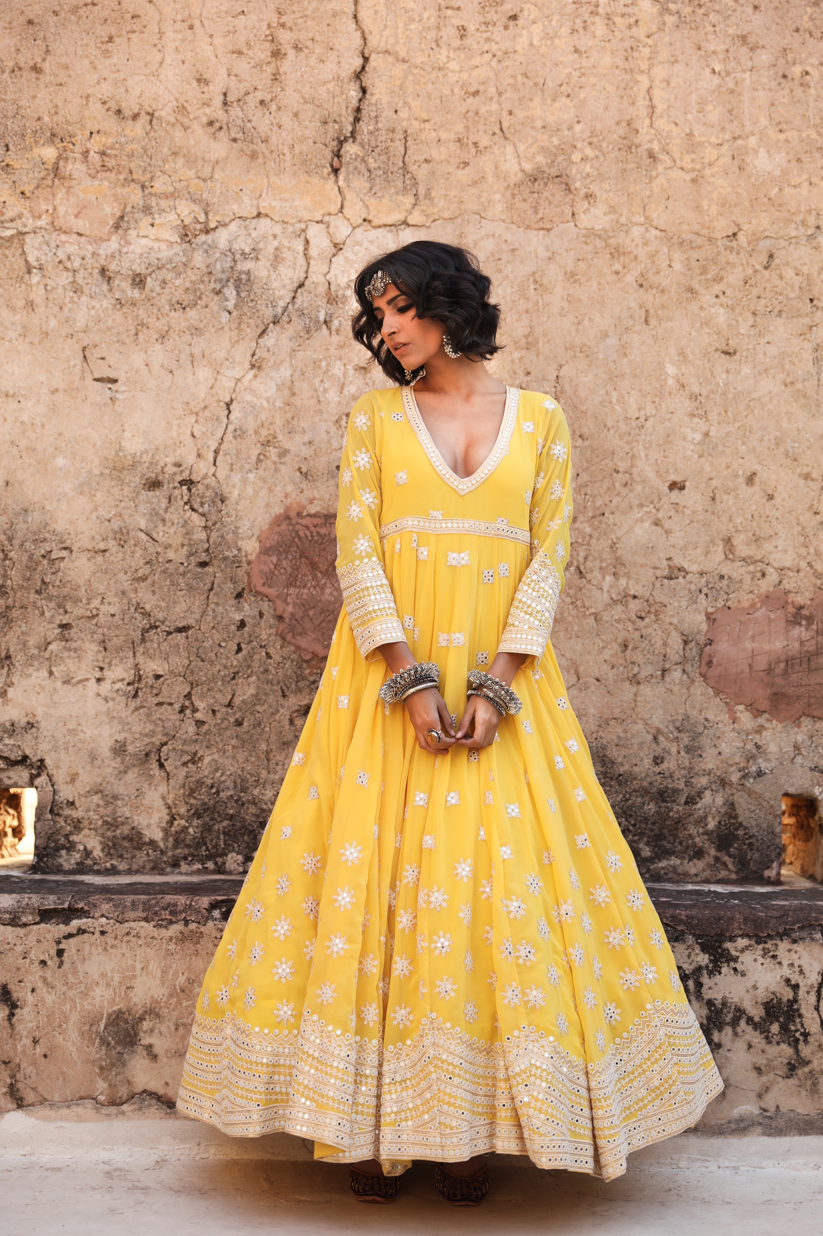 HASEEN YELLOW GOWN Gulabo Jaipur