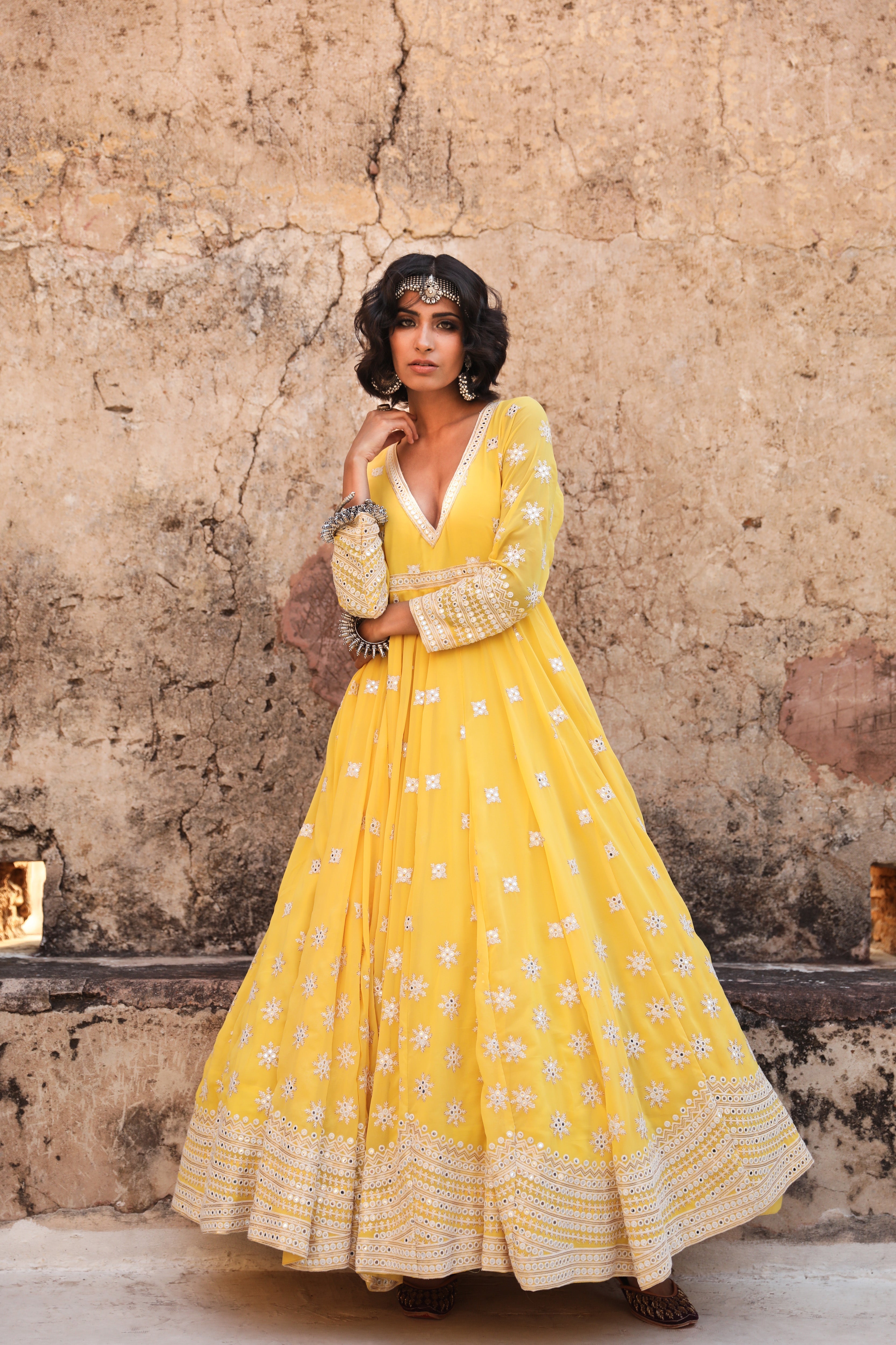 HASEEN YELLOW GOWN Gulabo Jaipur