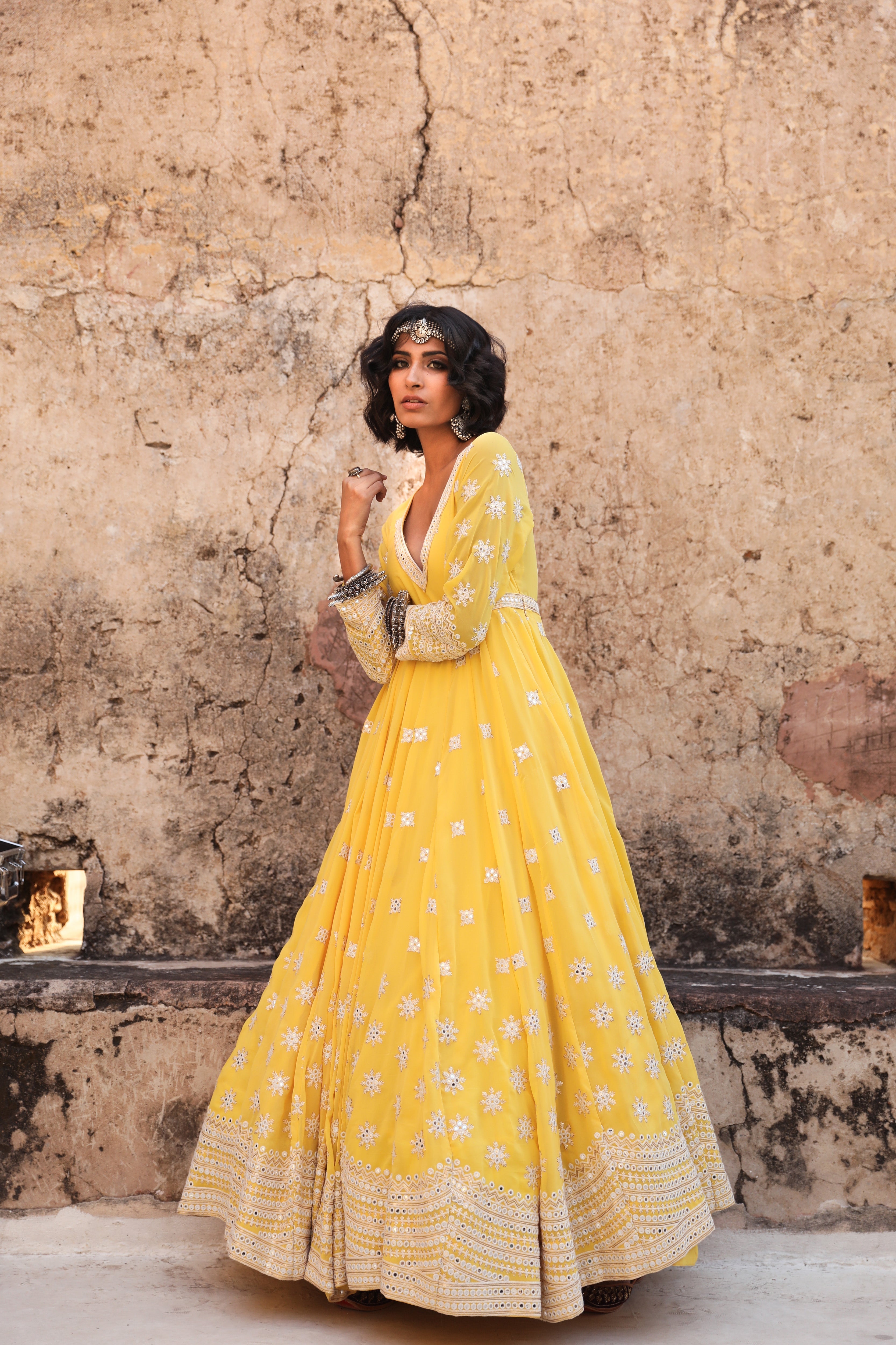 HASEEN YELLOW GOWN Gulabo Jaipur