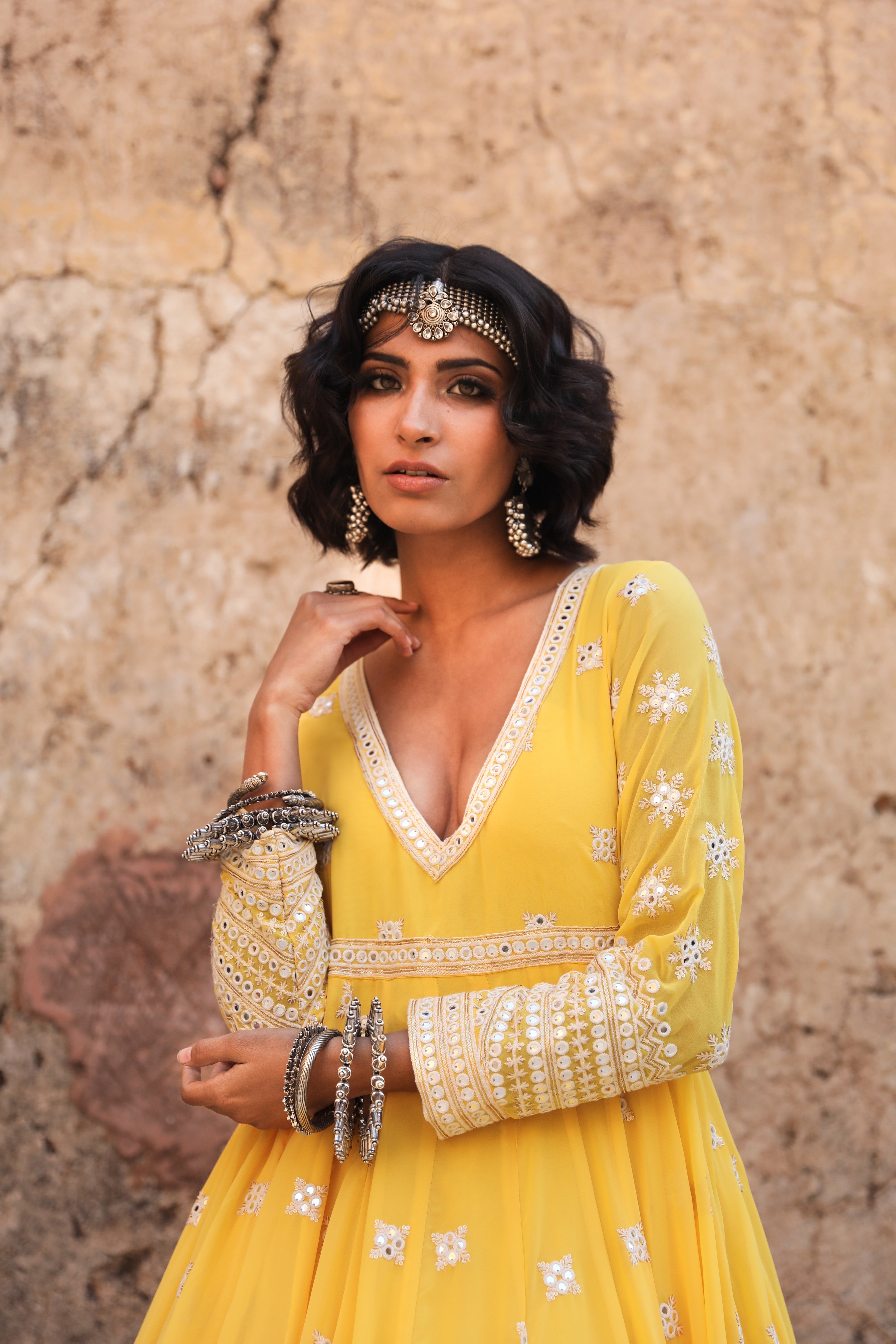 HASEEN YELLOW GOWN Gulabo Jaipur