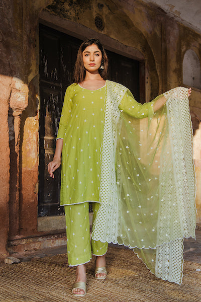 Hairat Green Straight Set Gulabo Jaipur