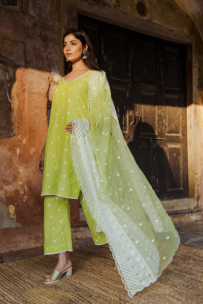 Hairat Green Straight Set Gulabo Jaipur