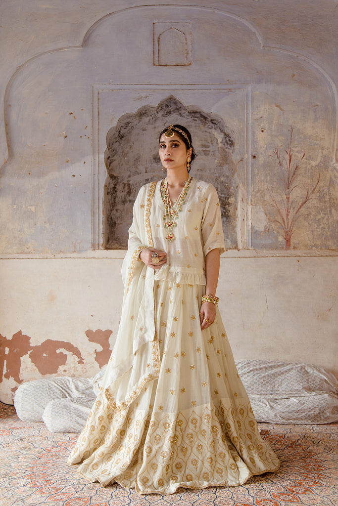 Heer Ivory Lehenga Gulabo Jaipur