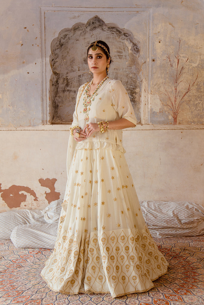 Heer Ivory Lehenga Gulabo Jaipur