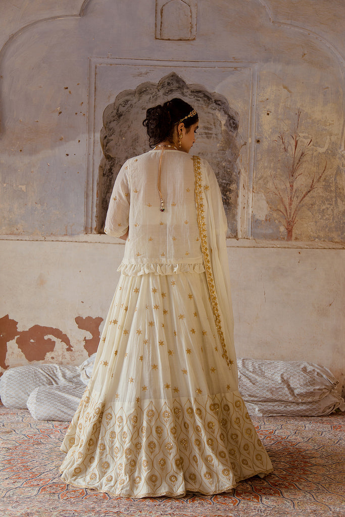 Heer Ivory Lehenga Gulabo Jaipur