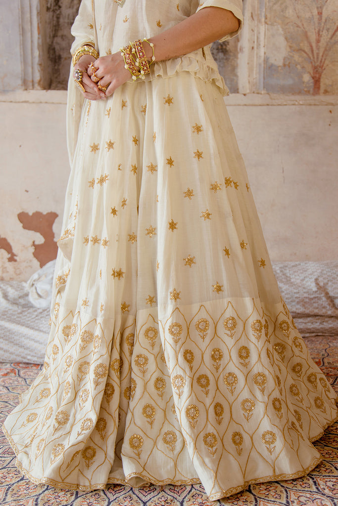 Heer Ivory Lehenga Gulabo Jaipur