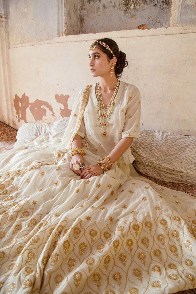 Heer Ivory Lehenga Gulabo Jaipur