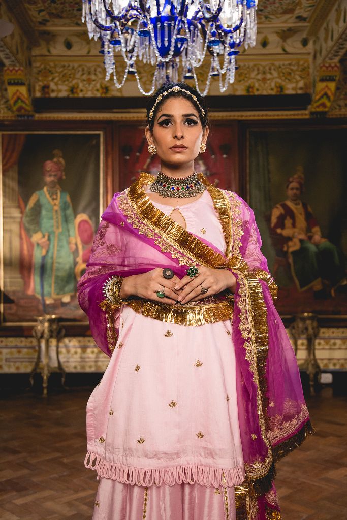 IMAMA PINK SHARARA SET Gulabo Jaipur