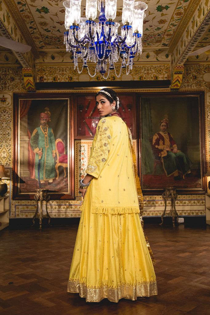 IMAMA YELLOW SHARARA SET Gulabo Jaipur