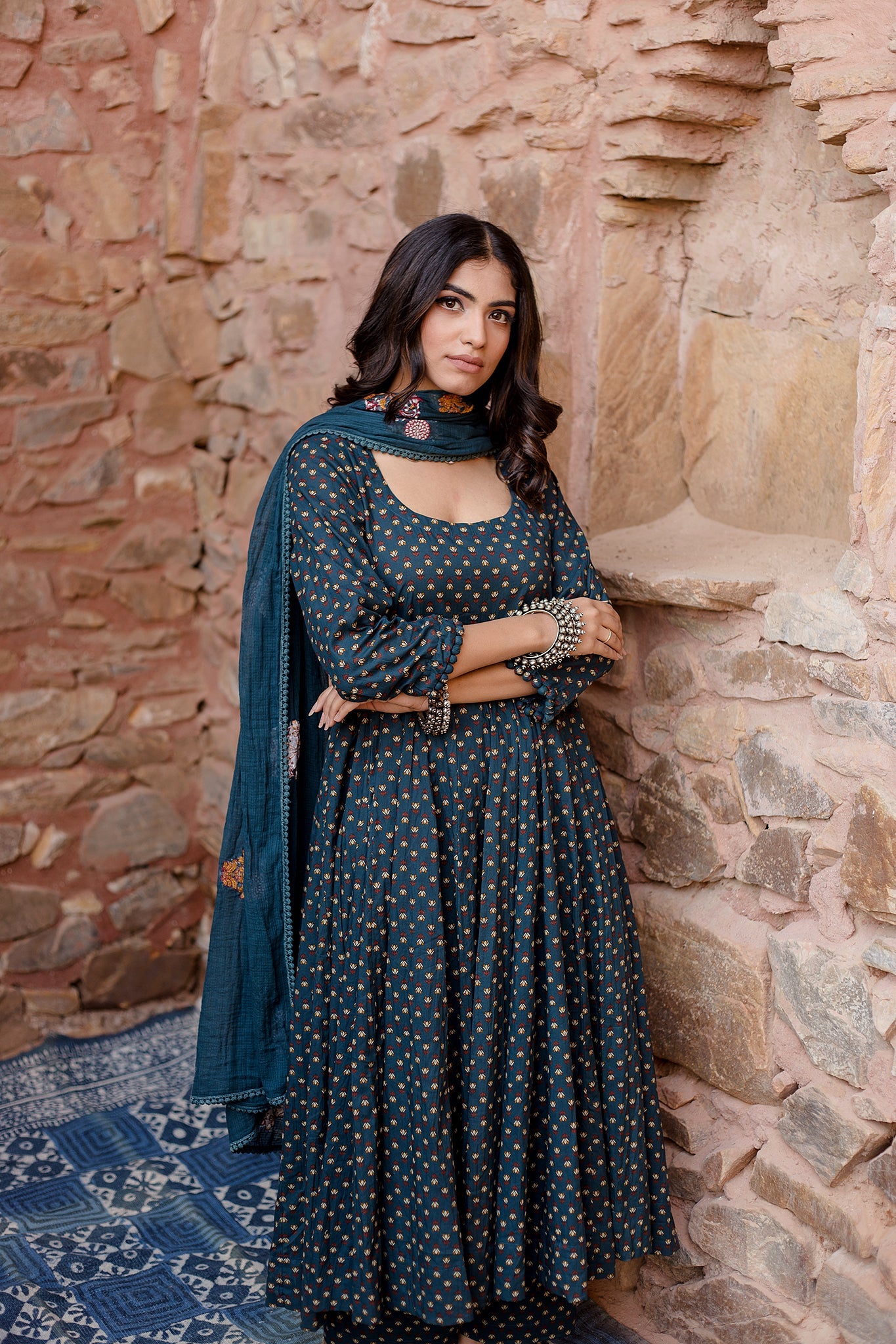 PADMA NAVY ANARKALI SET