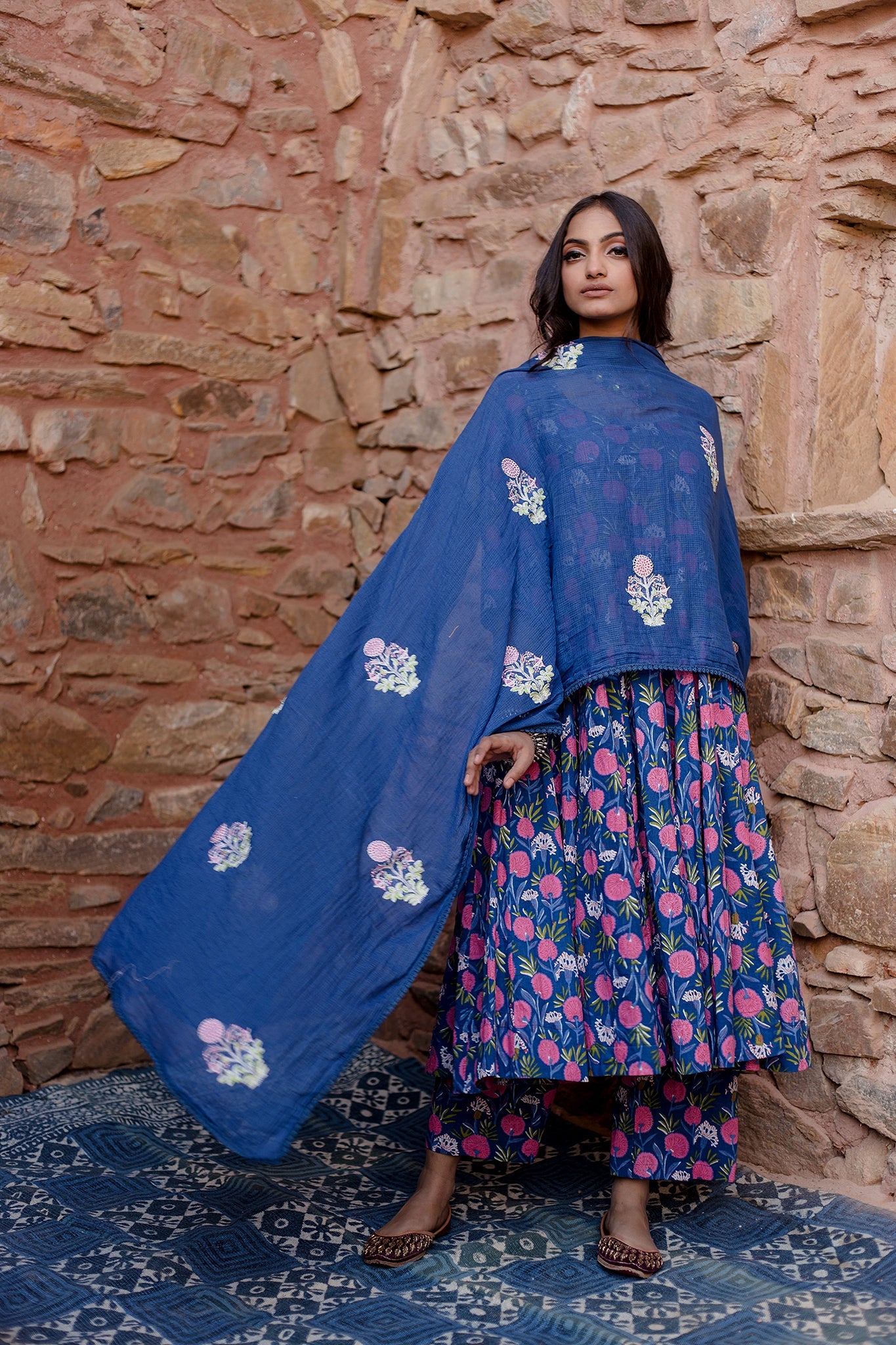 MEENA BLUE ANARKALI