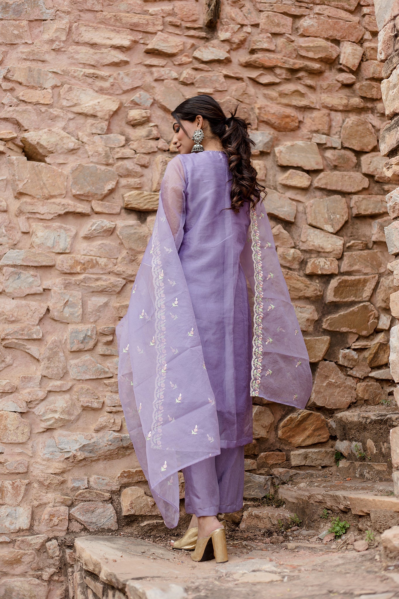 Charul Purple Set