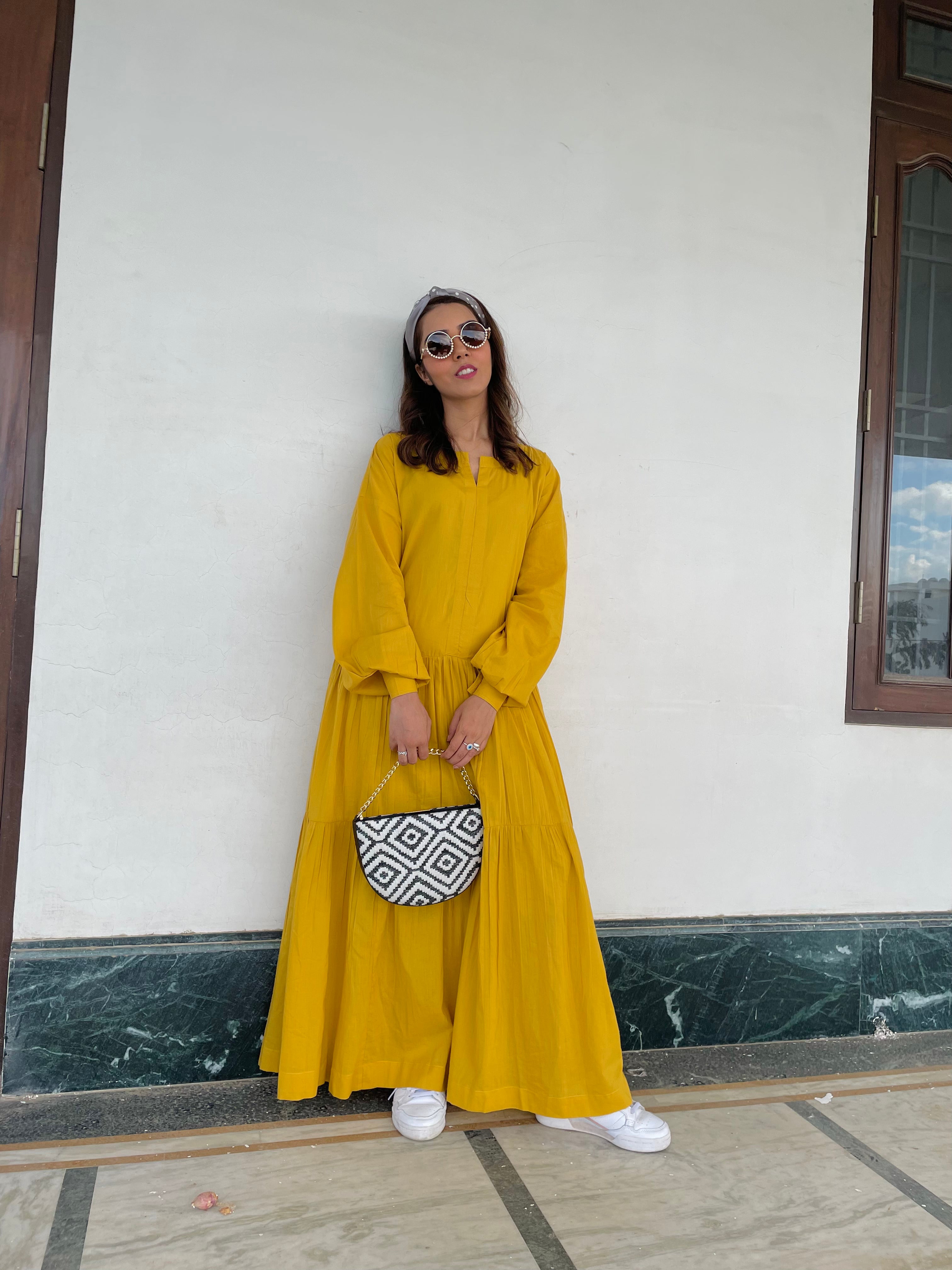 TIA MUSTARD DRESS