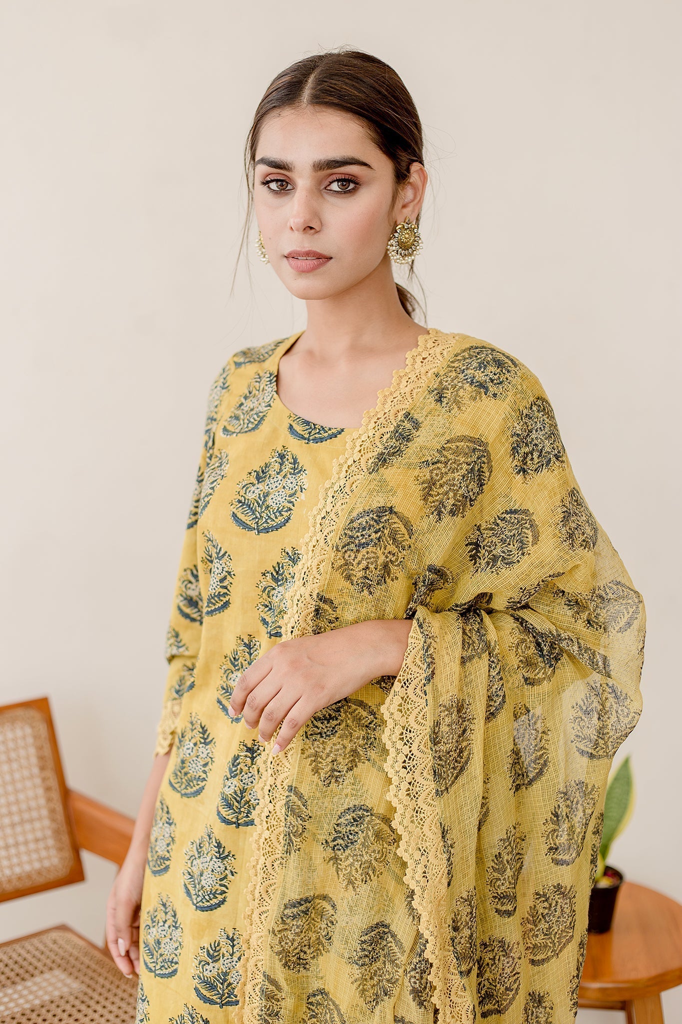 JASMINE MUSTARD STRAIGHT SET Gulabo Jaipur