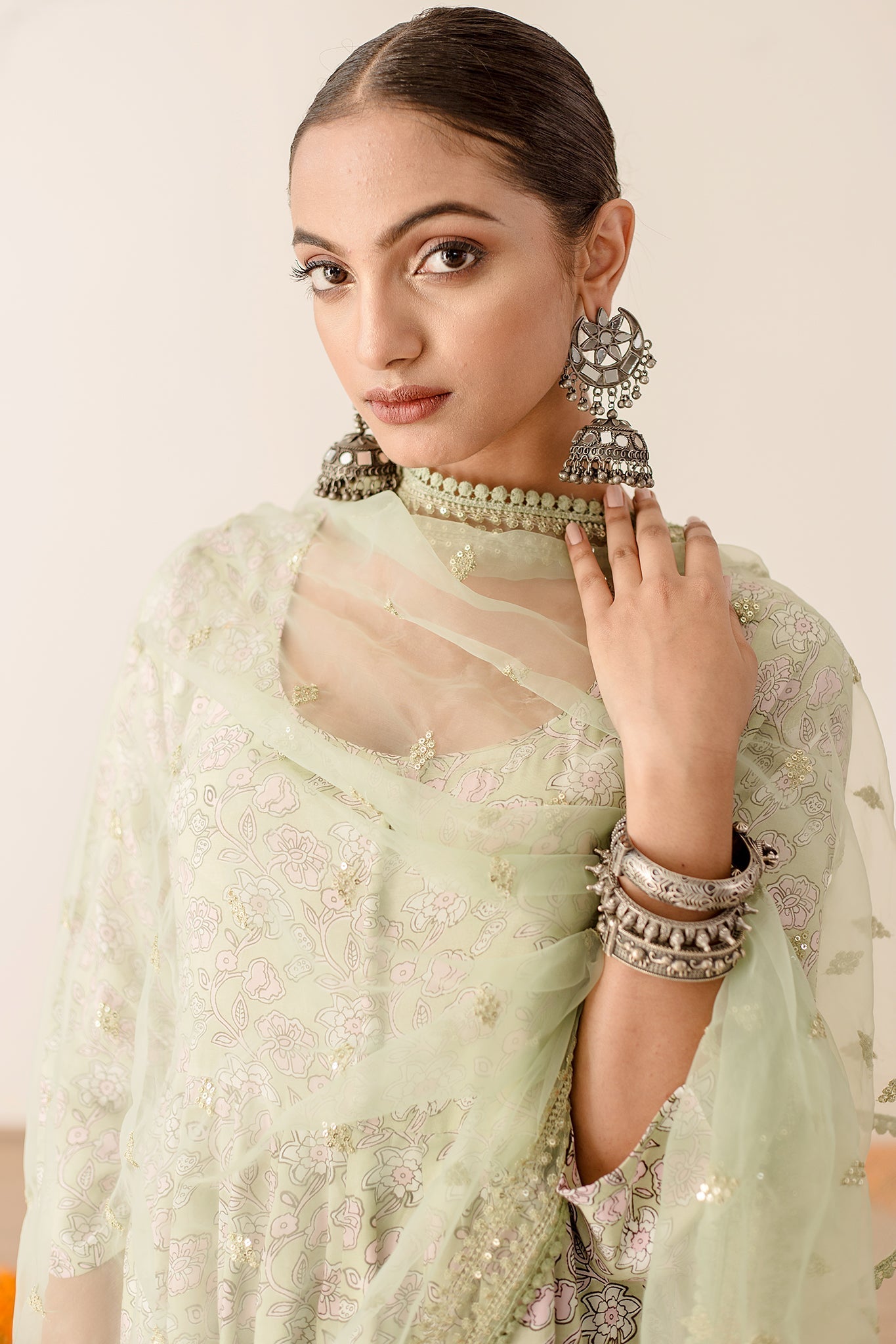 KHUSHI MINT ANARKALI SET Gulabo Jaipur