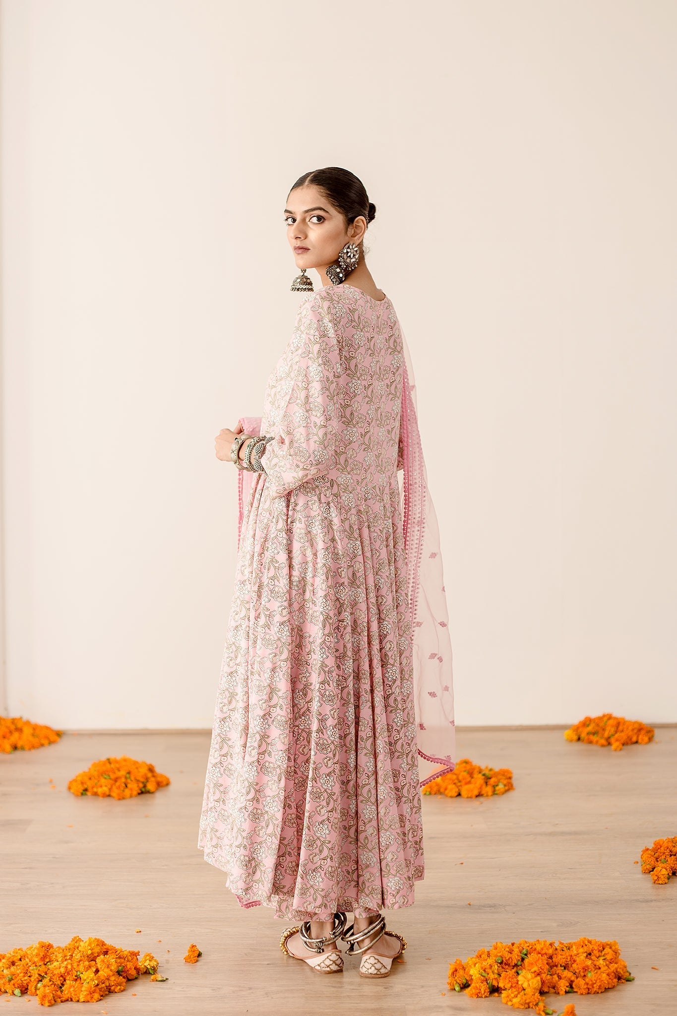 KHUSHI PINK ANARKALI SET Gulabo Jaipur