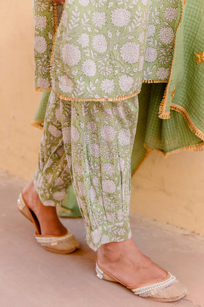 Karishma Kapoor in MARIGOLD GREEN SET Gulabo Jaipur