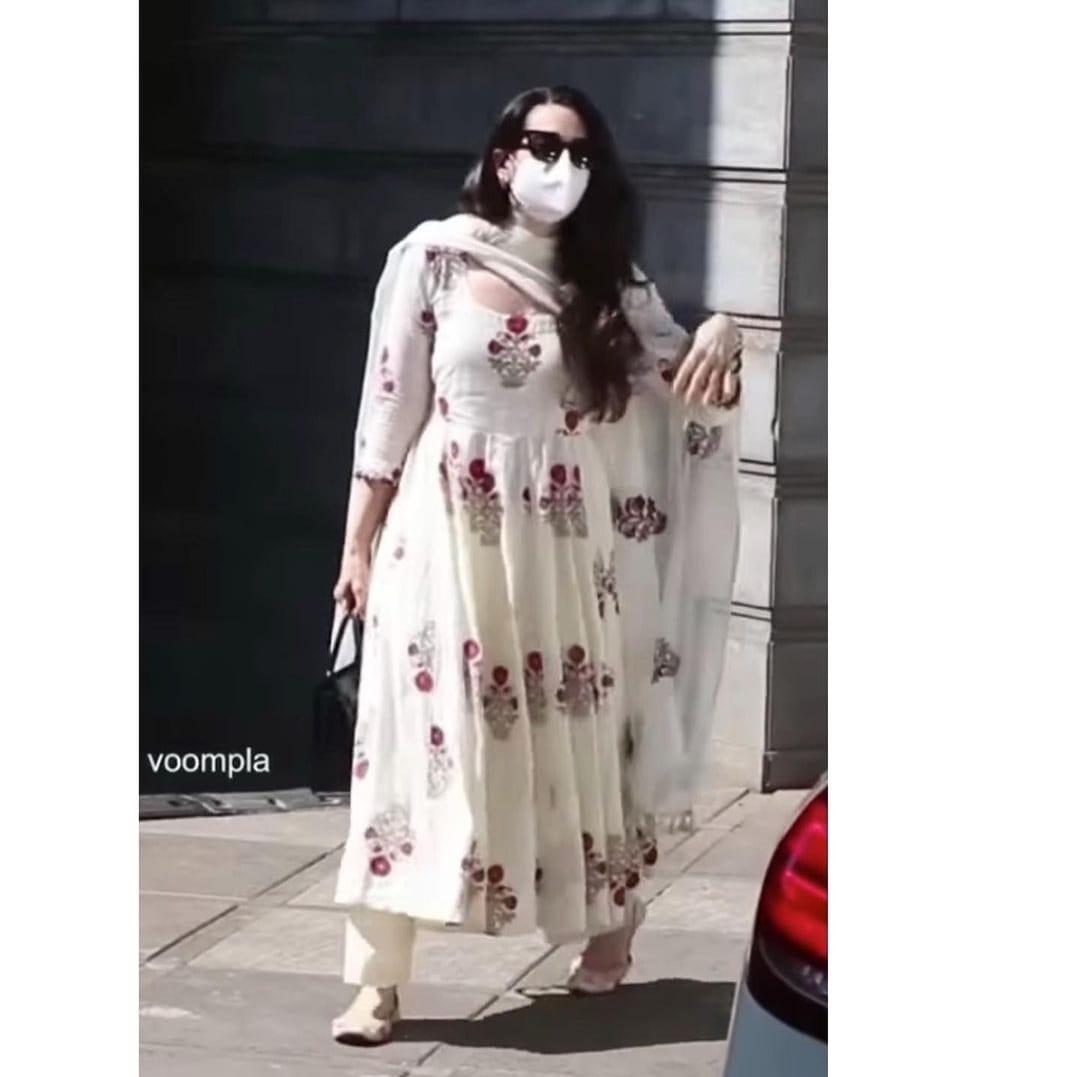 Karishma Kapoor in Shyra Cream Set Gulabo Jaipur