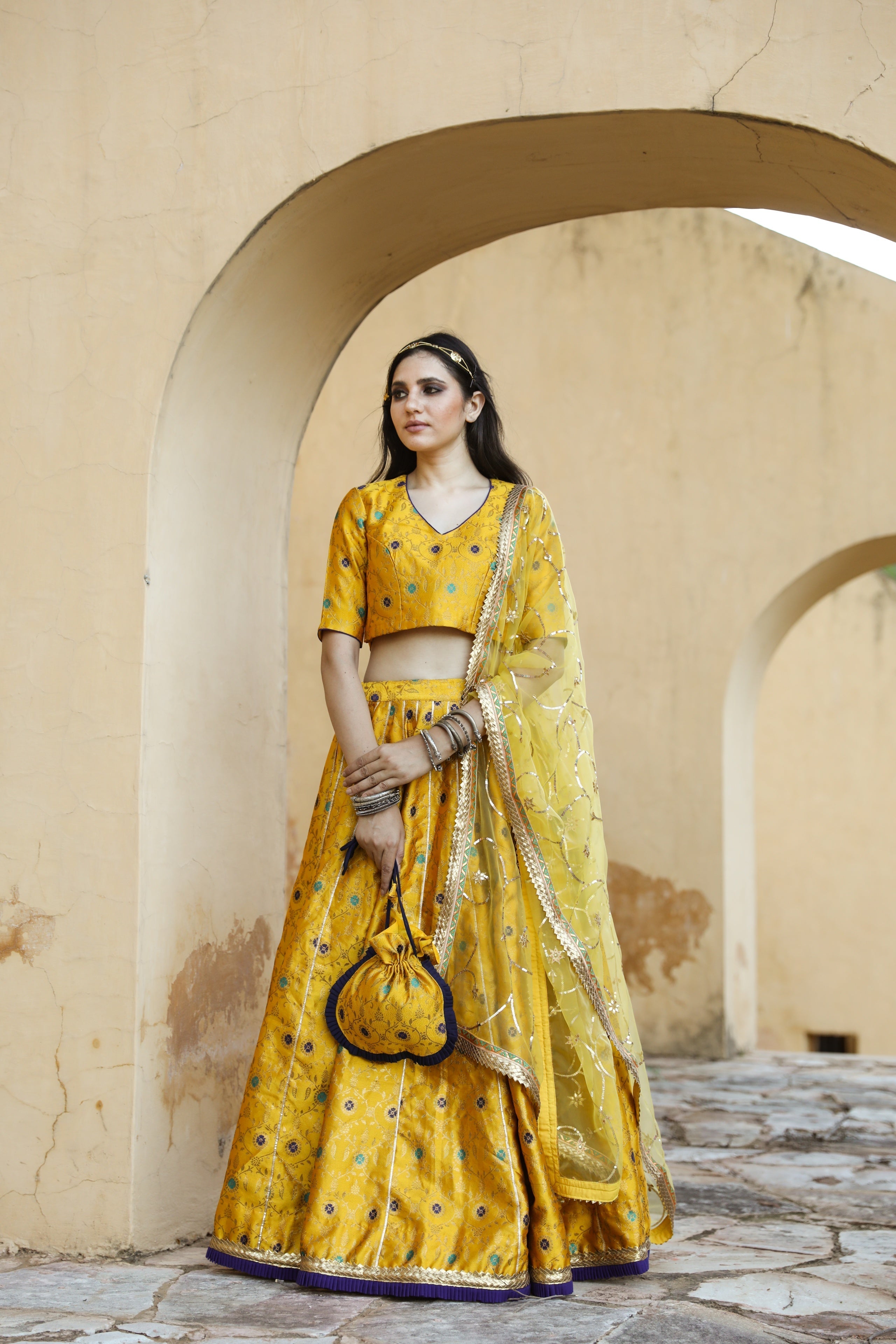 Kashika Kapoor In Aisha Yellow Lehenga Set Gulabo Jaipur