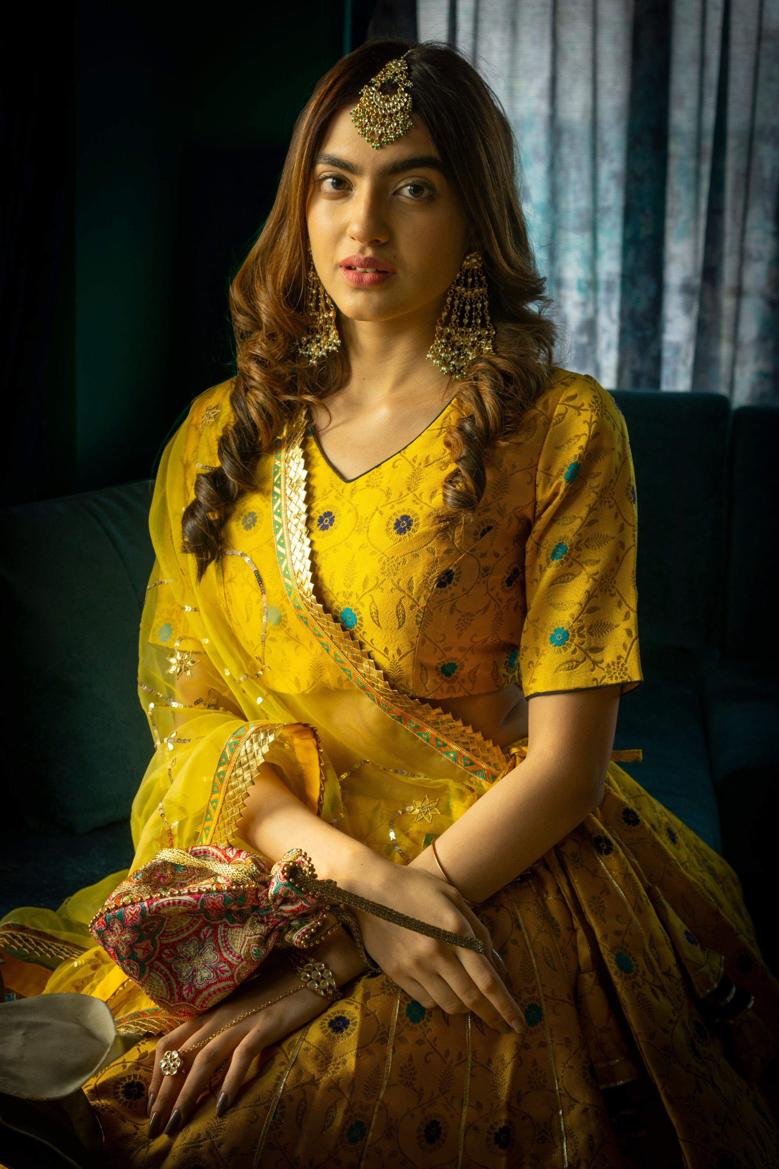 Kashika Kapoor In Aisha Yellow Lehenga Set Gulabo Jaipur