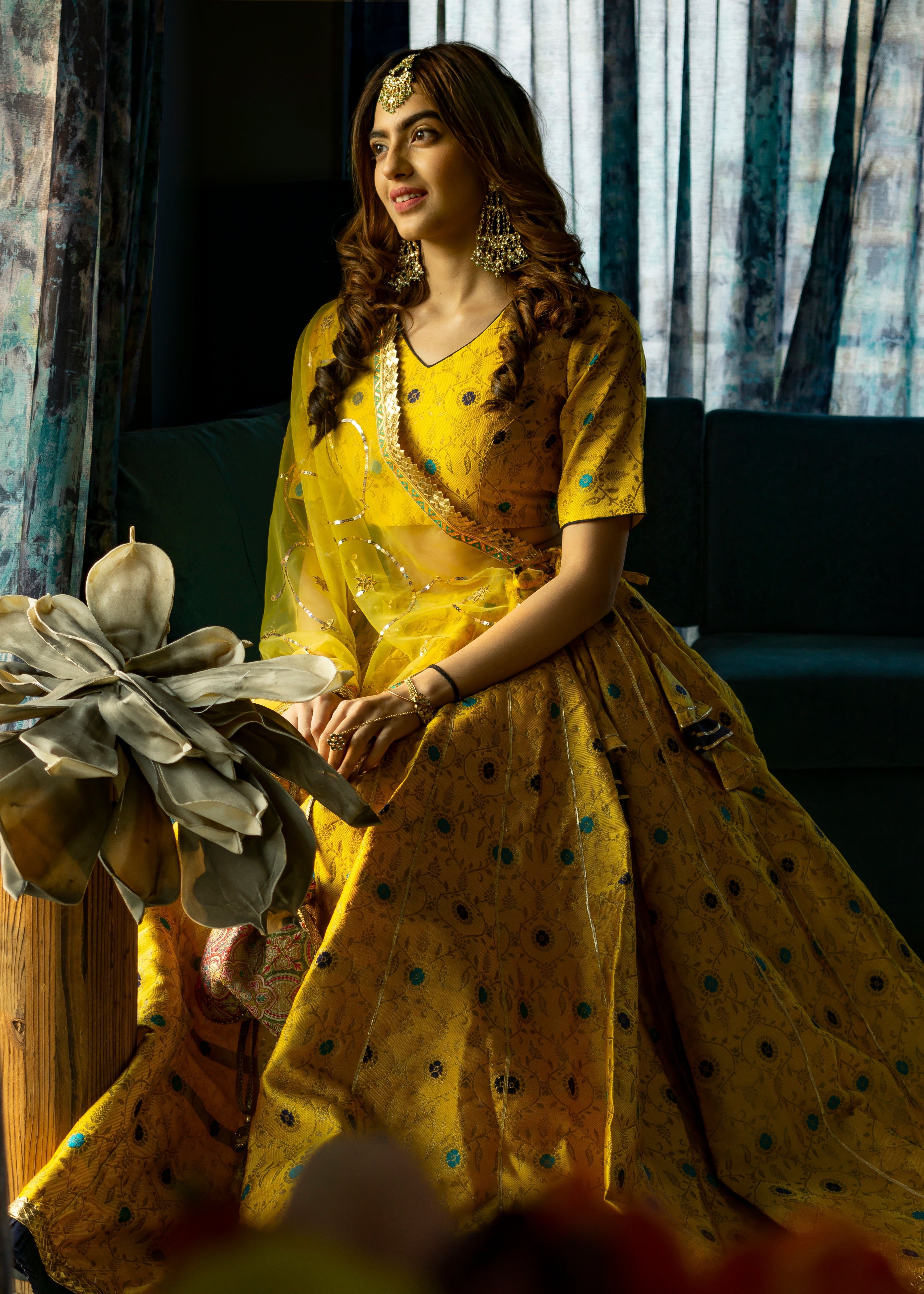 Kashika Kapoor In Aisha Yellow Lehenga Set Gulabo Jaipur