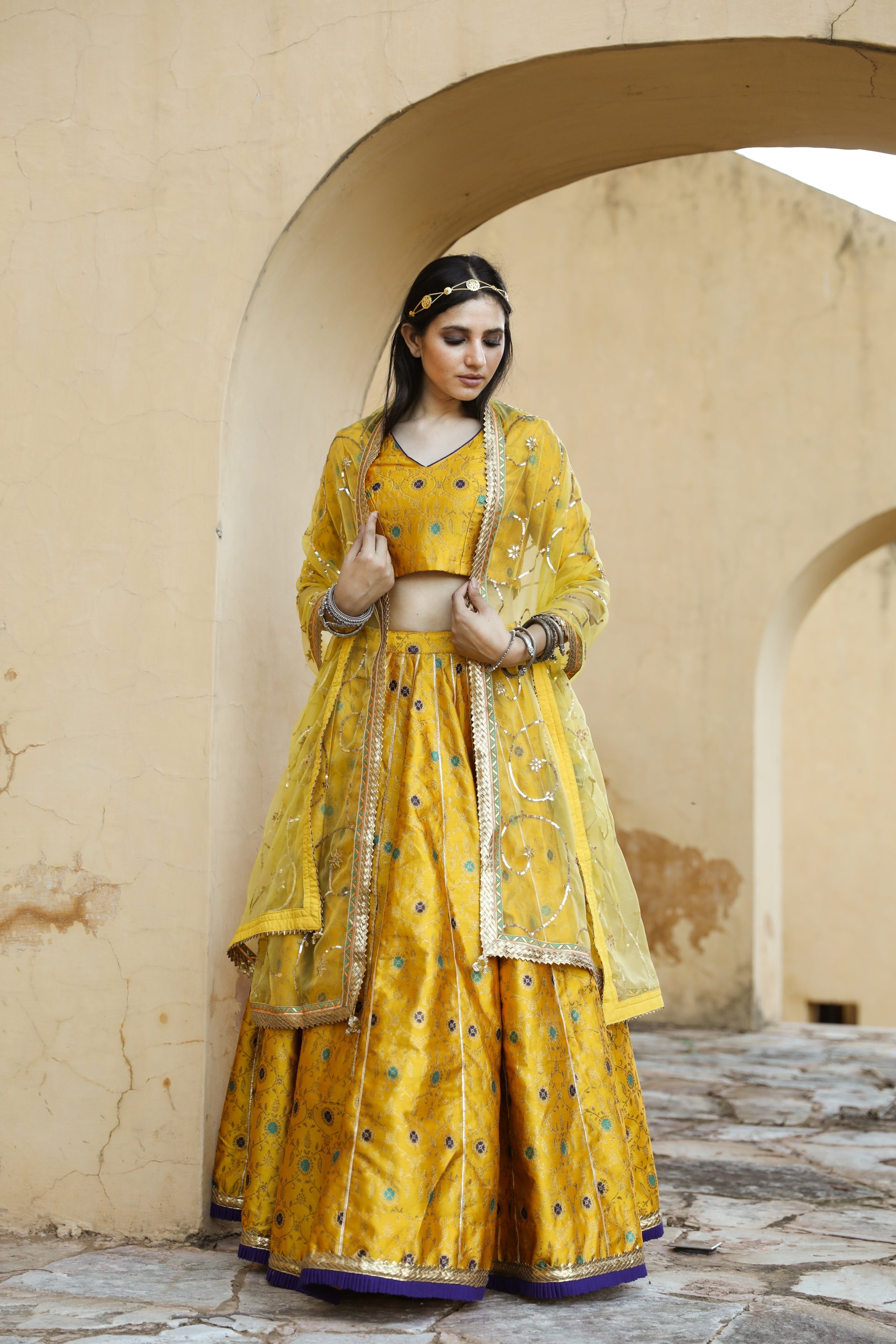 Kashika Kapoor In Aisha Yellow Lehenga Set Gulabo Jaipur