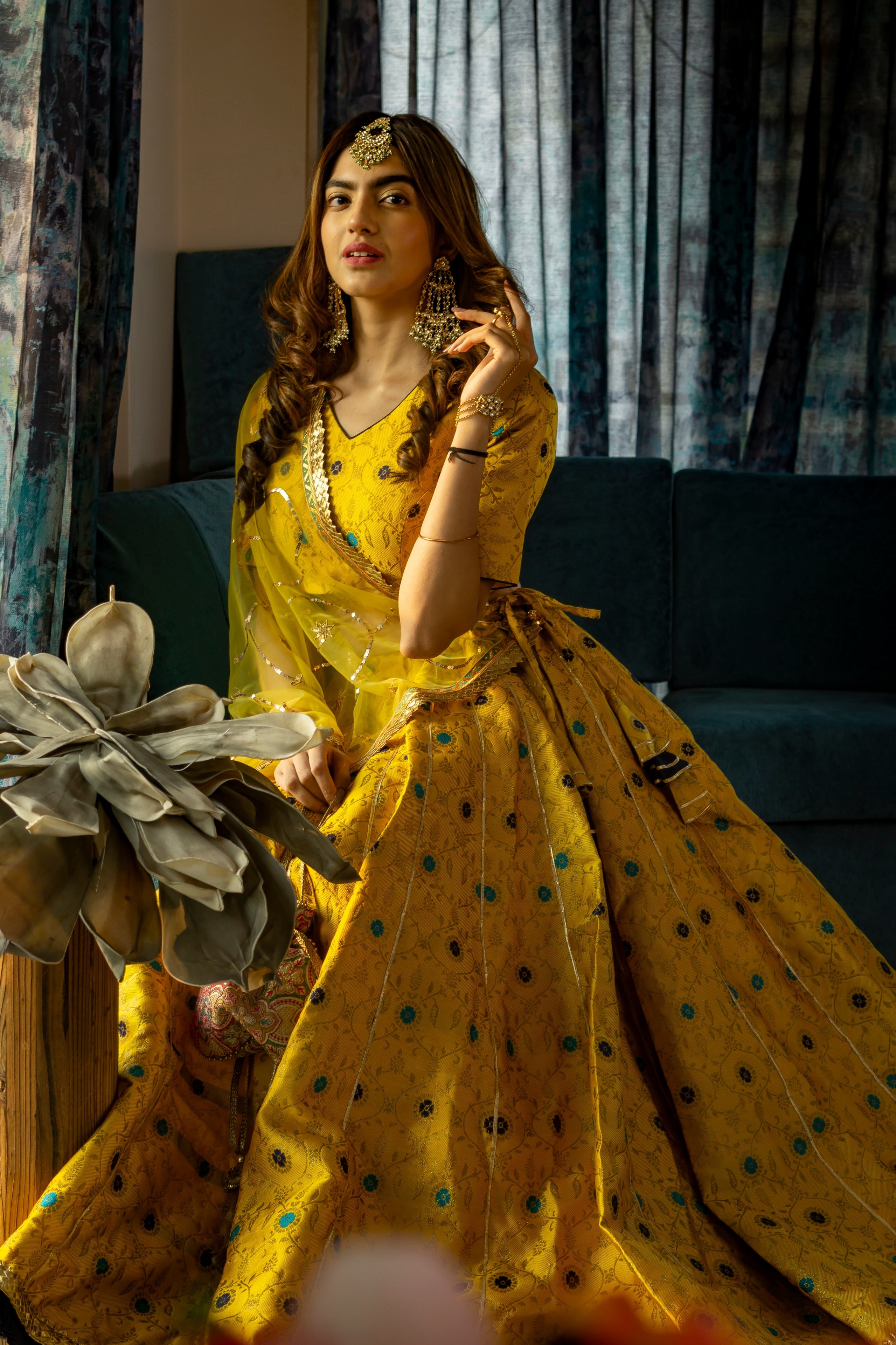 Kashika Kapoor In Aisha Yellow Lehenga Set Gulabo Jaipur