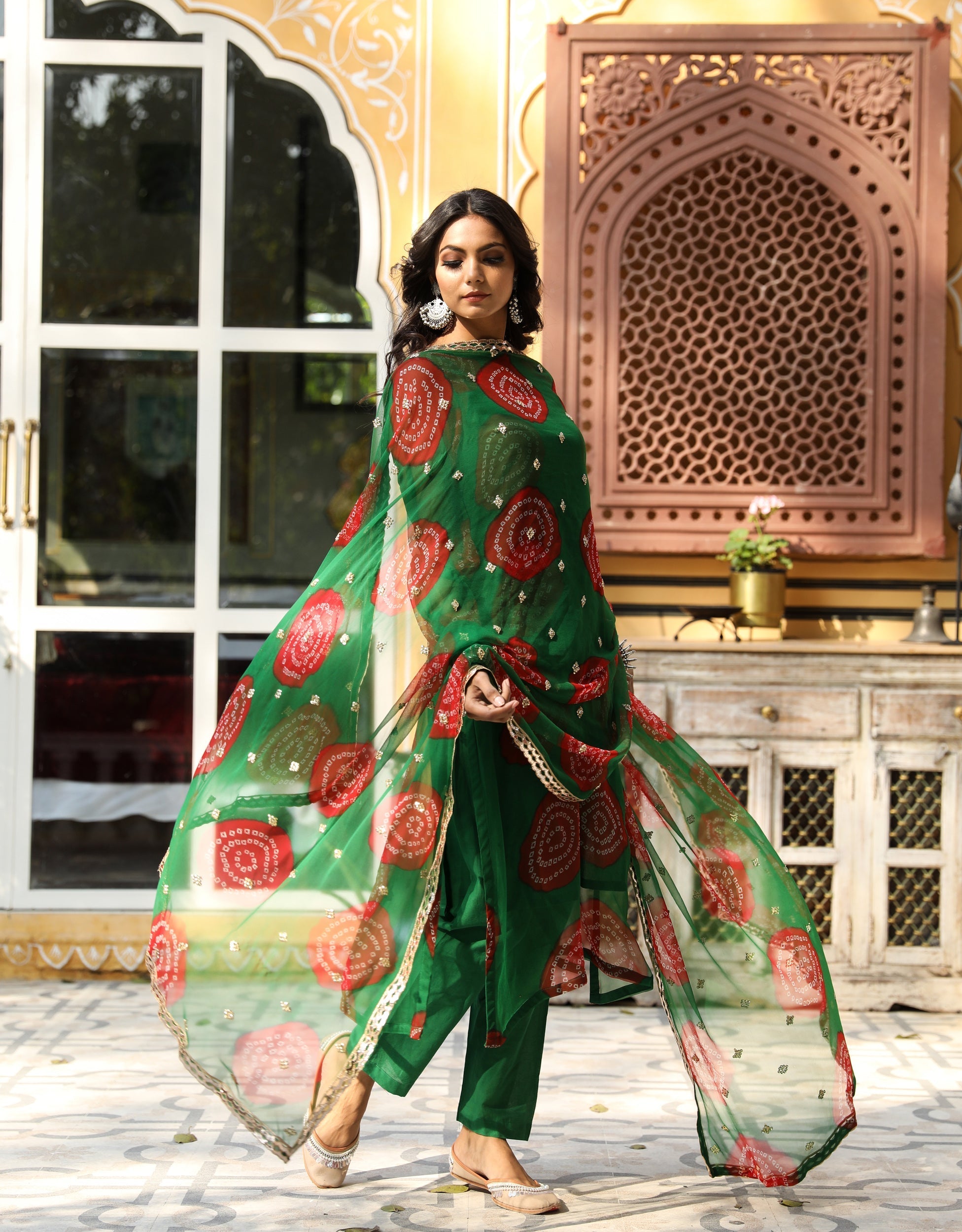 MINAL GREEN SET Gulabo Jaipur