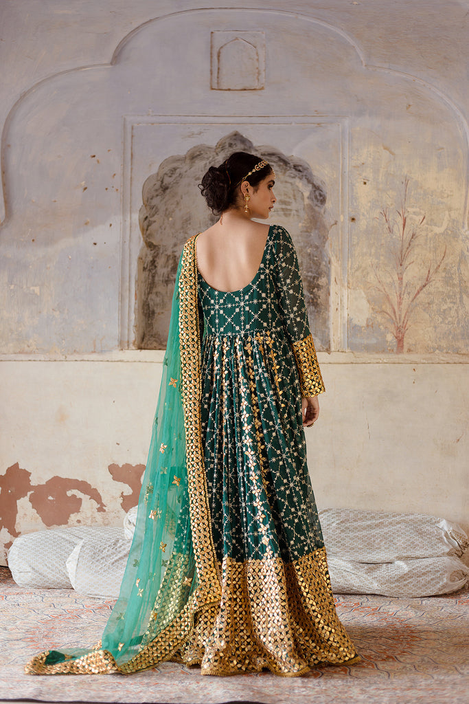 Mallika Green Gown Gulabo Jaipur