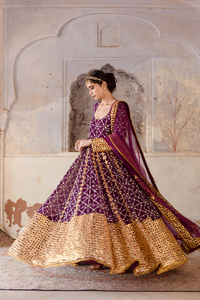 Mallika Purple Gown Gulabo Jaipur