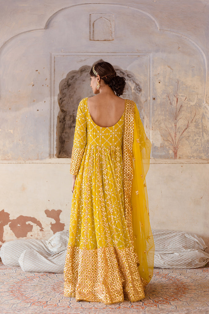 Mallika Yellow Gown Gulabo Jaipur