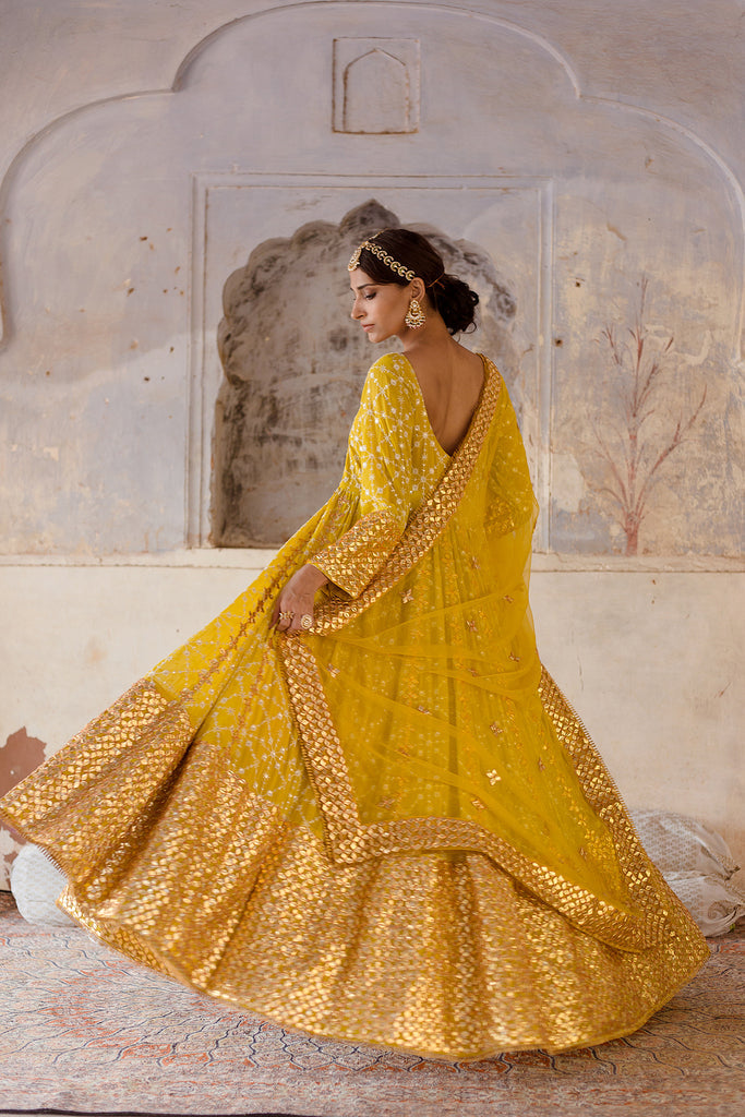 Mallika Yellow Gown Gulabo Jaipur