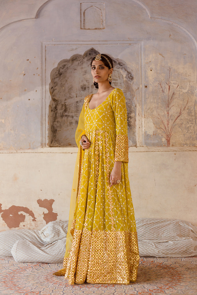 Mallika Yellow Gown Gulabo Jaipur