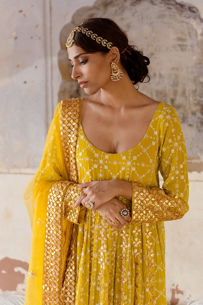 Mallika Yellow Gown Gulabo Jaipur